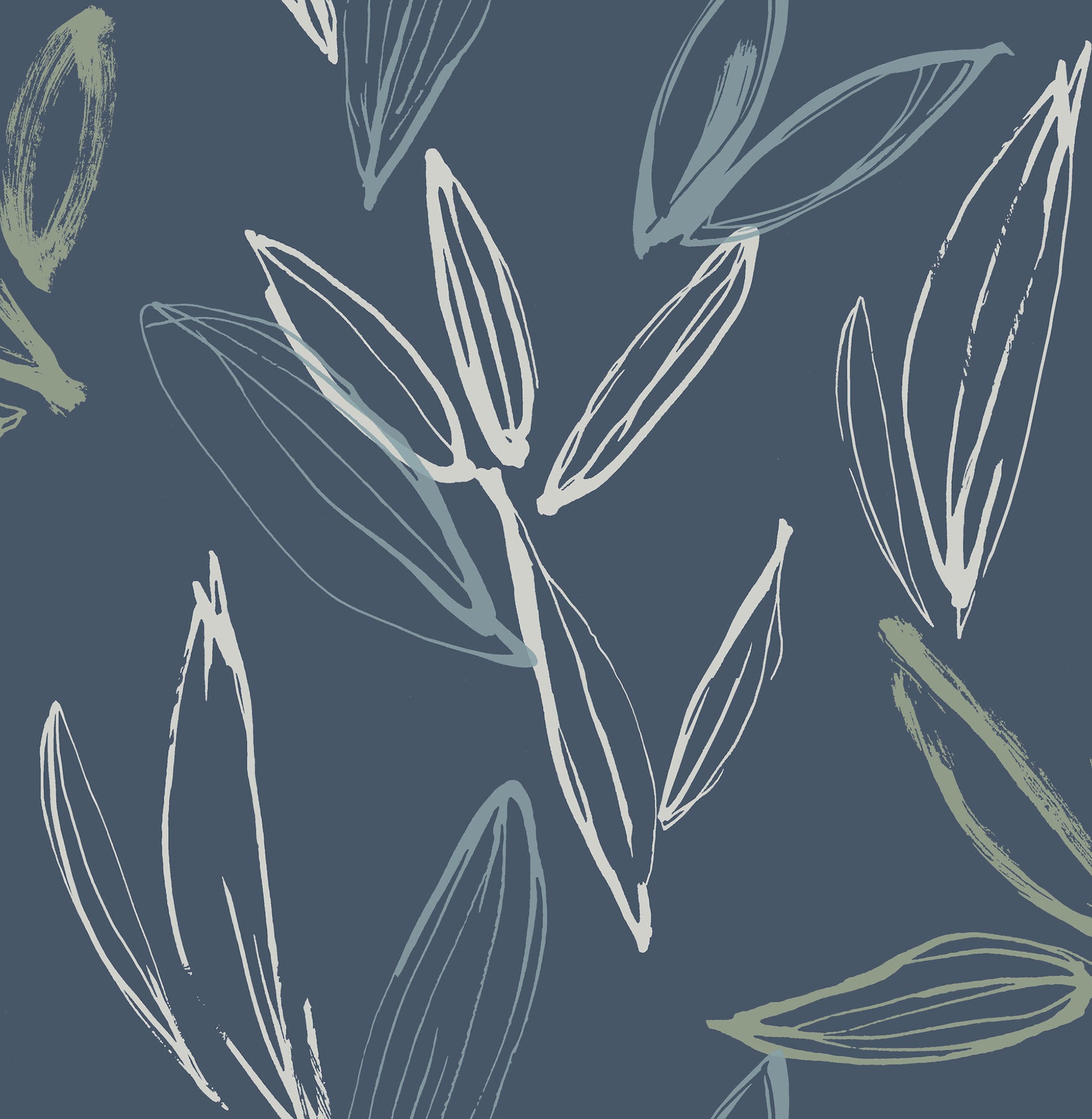 Kenia Wallpaper in indigo color - pattern number 4197-27855 - by A Street Prints in the Kaleidoscope collection