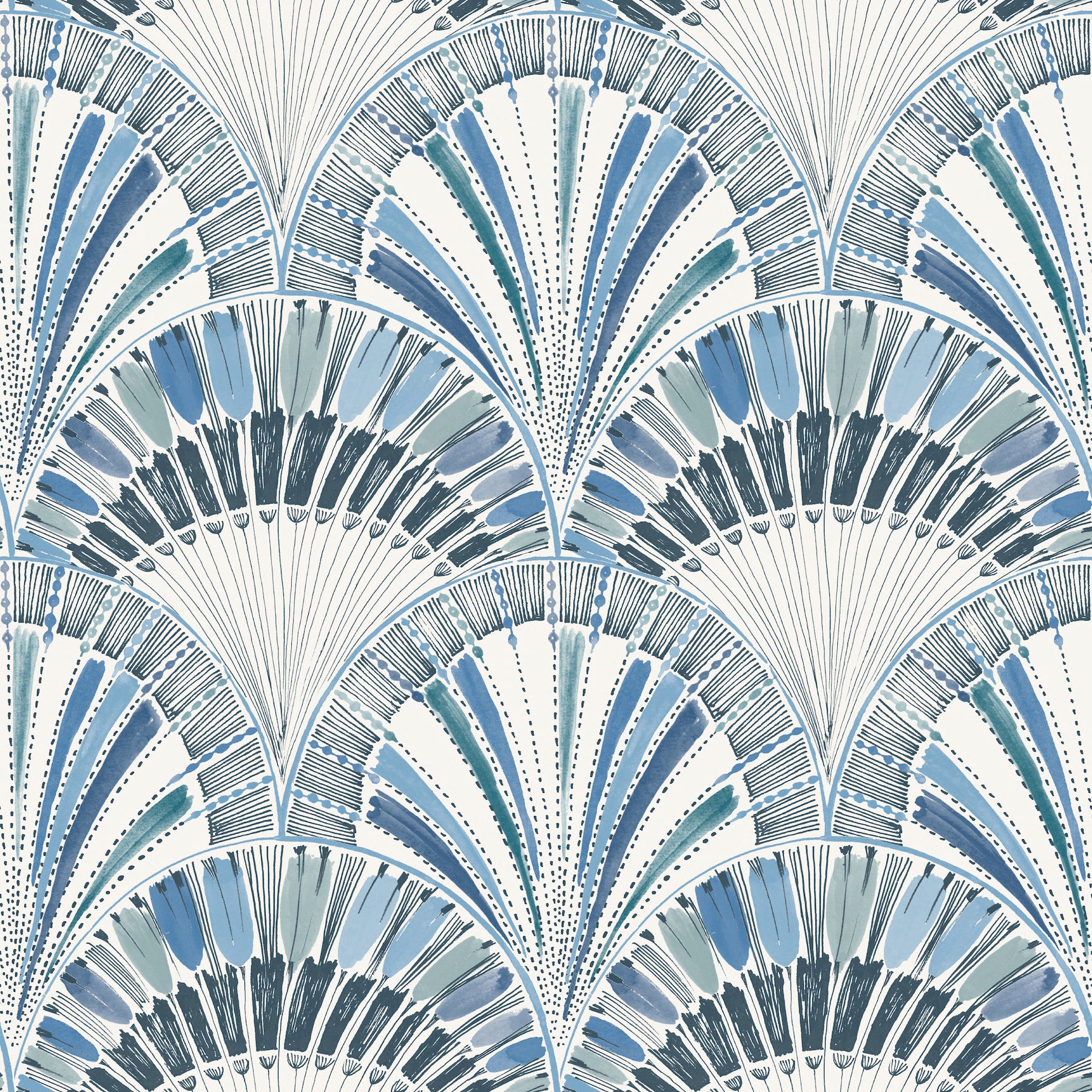 Myla Wallpaper in blue color - pattern number 4197-27861 - by A Street Prints in the Kaleidoscope collection