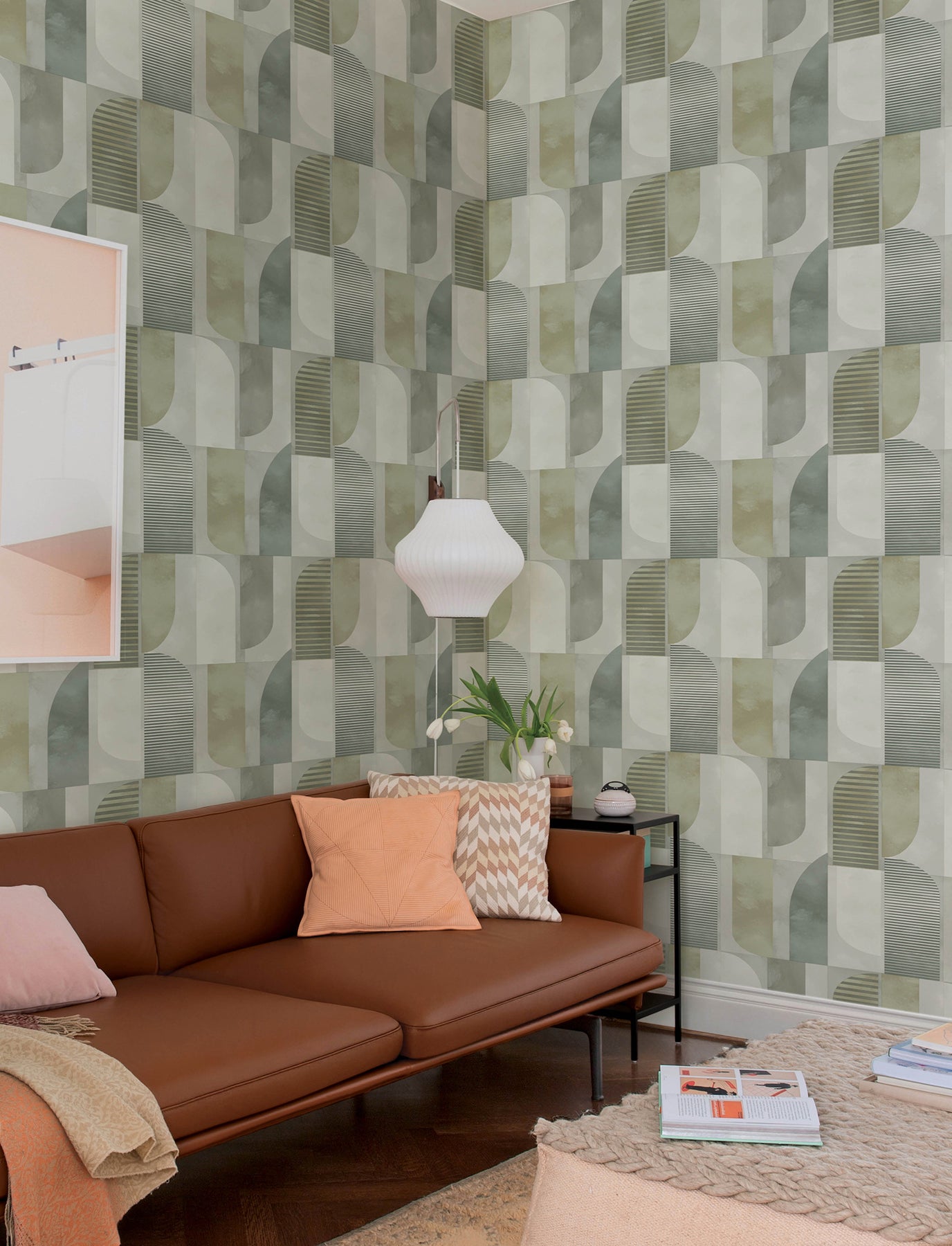Otto Wallpaper in green color - pattern number 4197-27881 - by A Street Prints in the Kaleidoscope collection