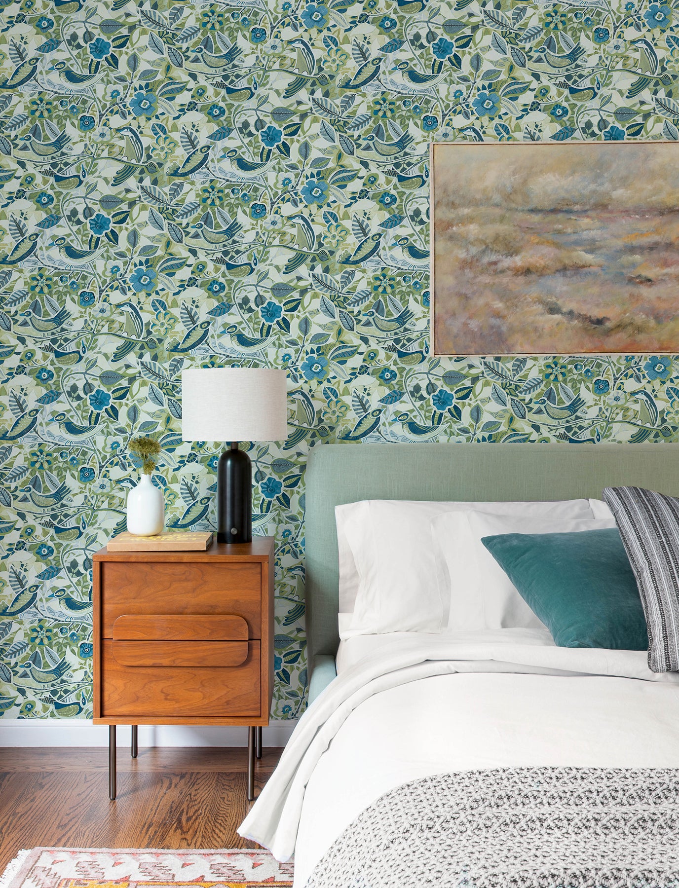 Manette Wallpaper in green color - pattern number 4197-27885 - by A Street Prints in the Kaleidoscope collection