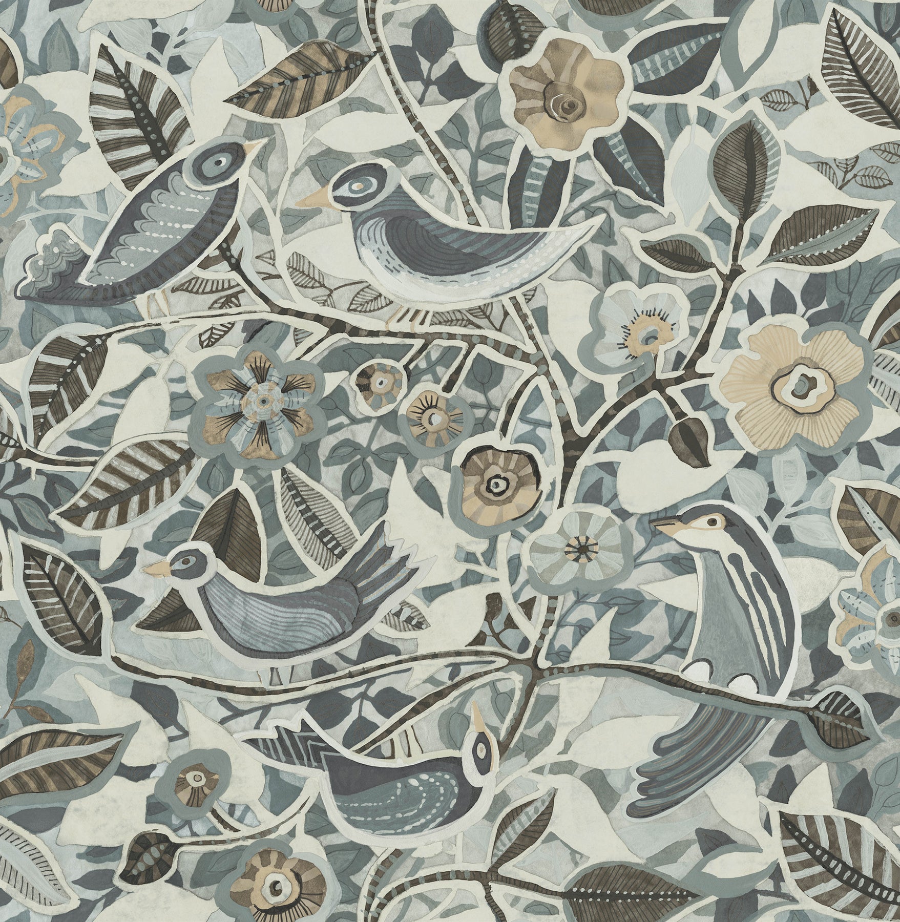 Manette Wallpaper in slate color - pattern number 4197-27886 - by A Street Prints in the Kaleidoscope collection
