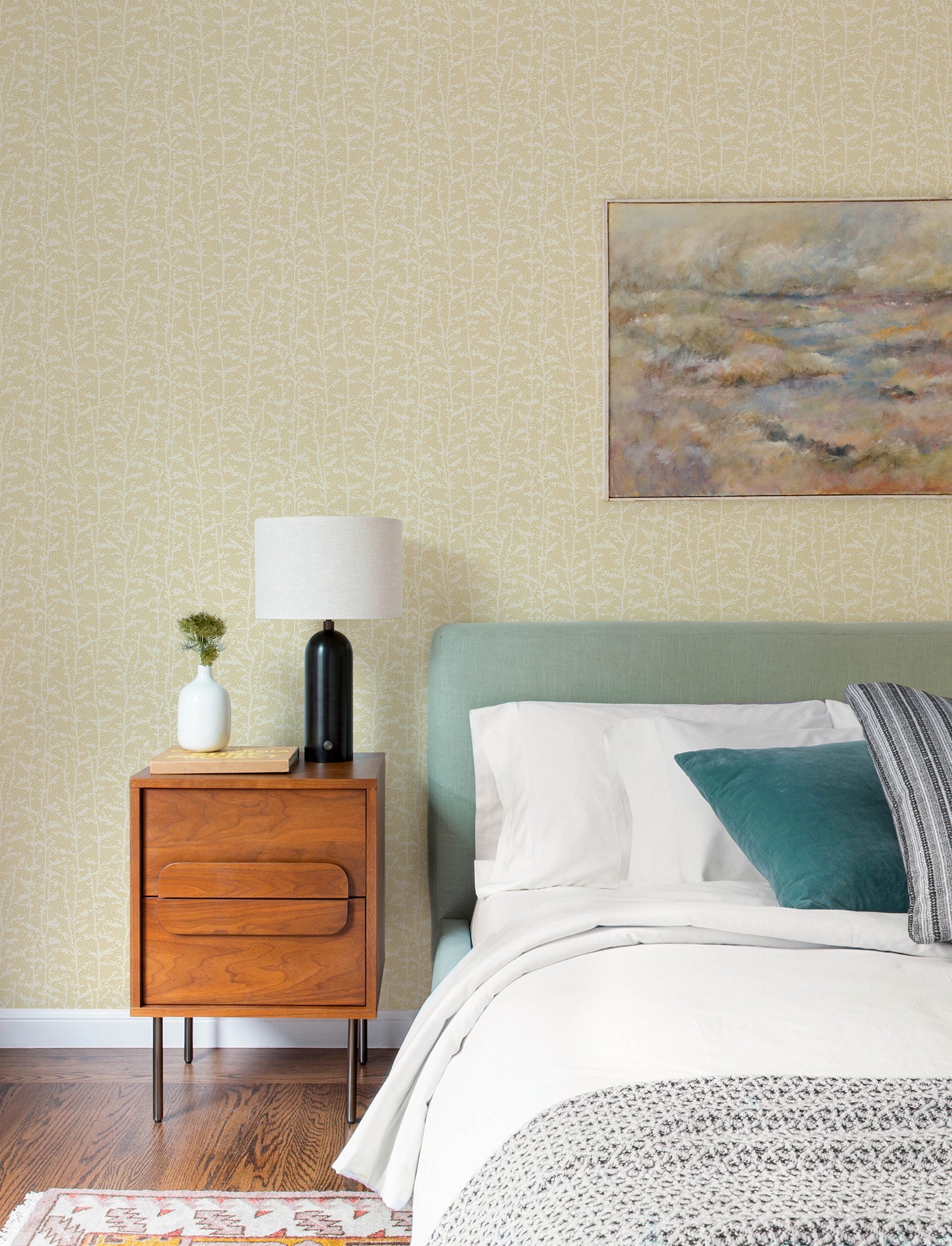 Layton Wallpaper in butter color - pattern number 4197-84001 - by A Street Prints in the Kaleidoscope collection