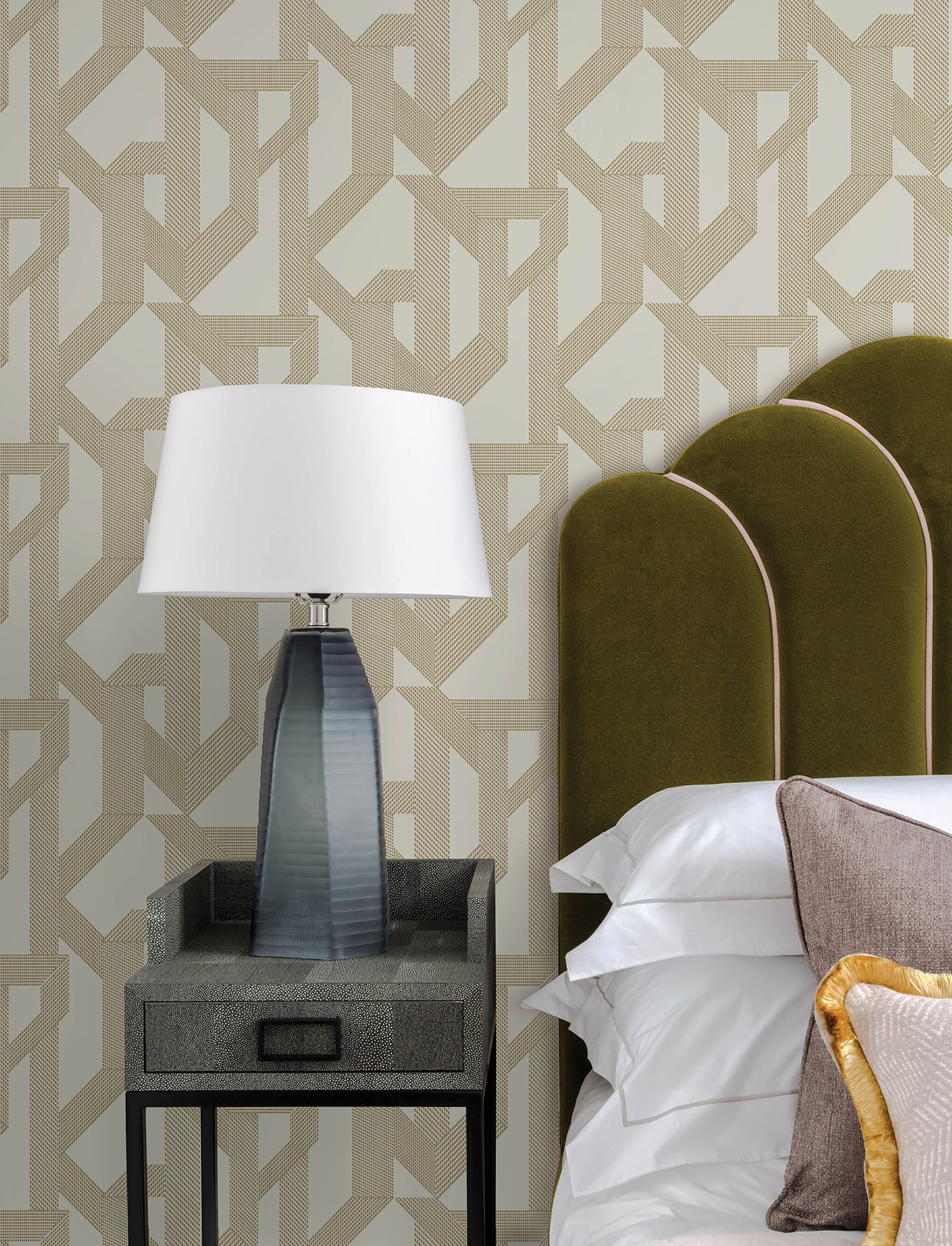 Franz Wallpaper in gold color - pattern number 4198-27803 - by A Street Prints in the Moderne Deco Timeless Glamour collection