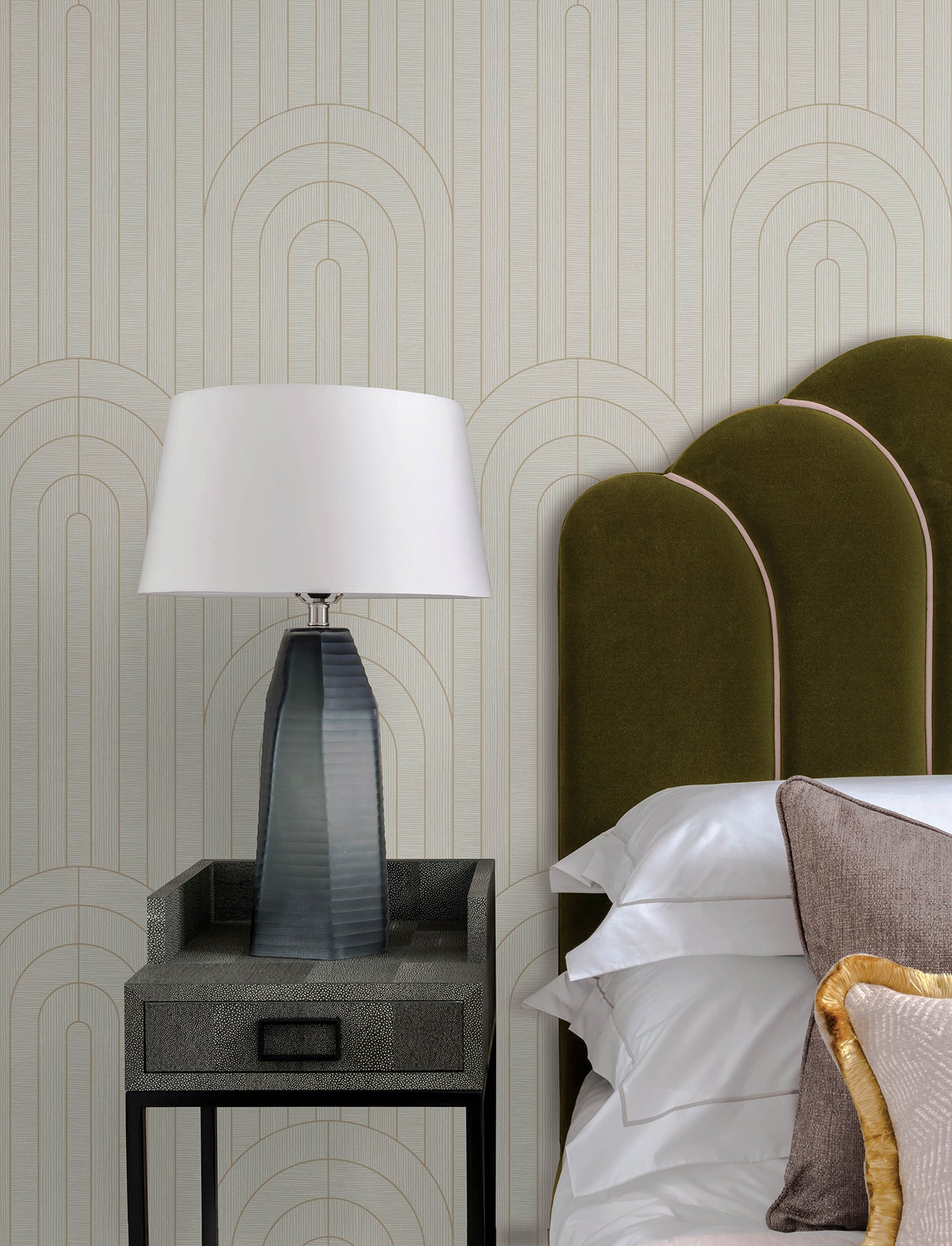 Declan Wallpaper in ivory color - pattern number 4198-27827 - by A Street Prints in the Moderne Deco Timeless Glamour collection