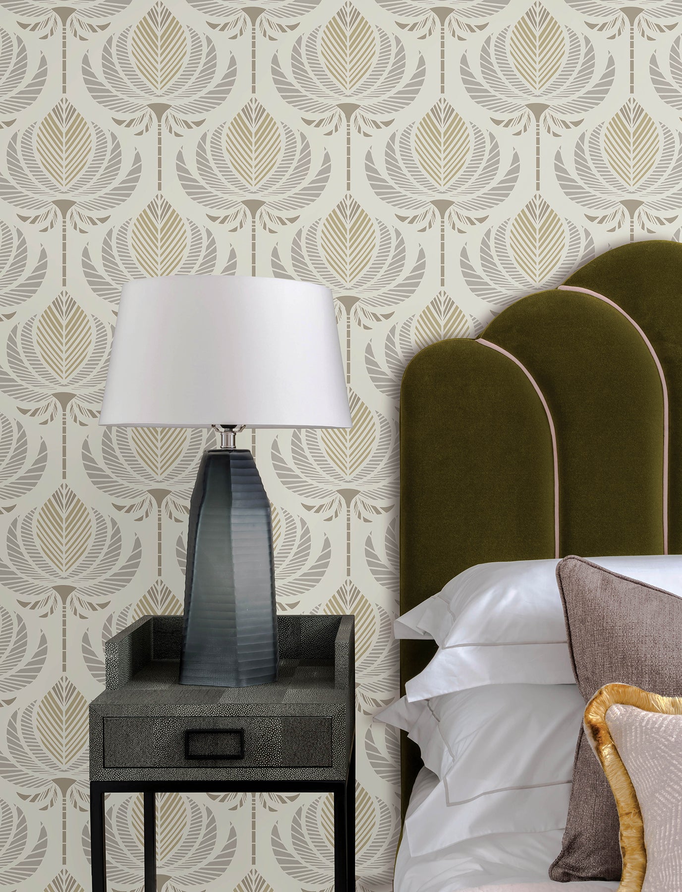 Ferrenby Wallpaper in metallic color - pattern number 4198-27832 - by A Street Prints in the Moderne Deco Timeless Glamour collection
