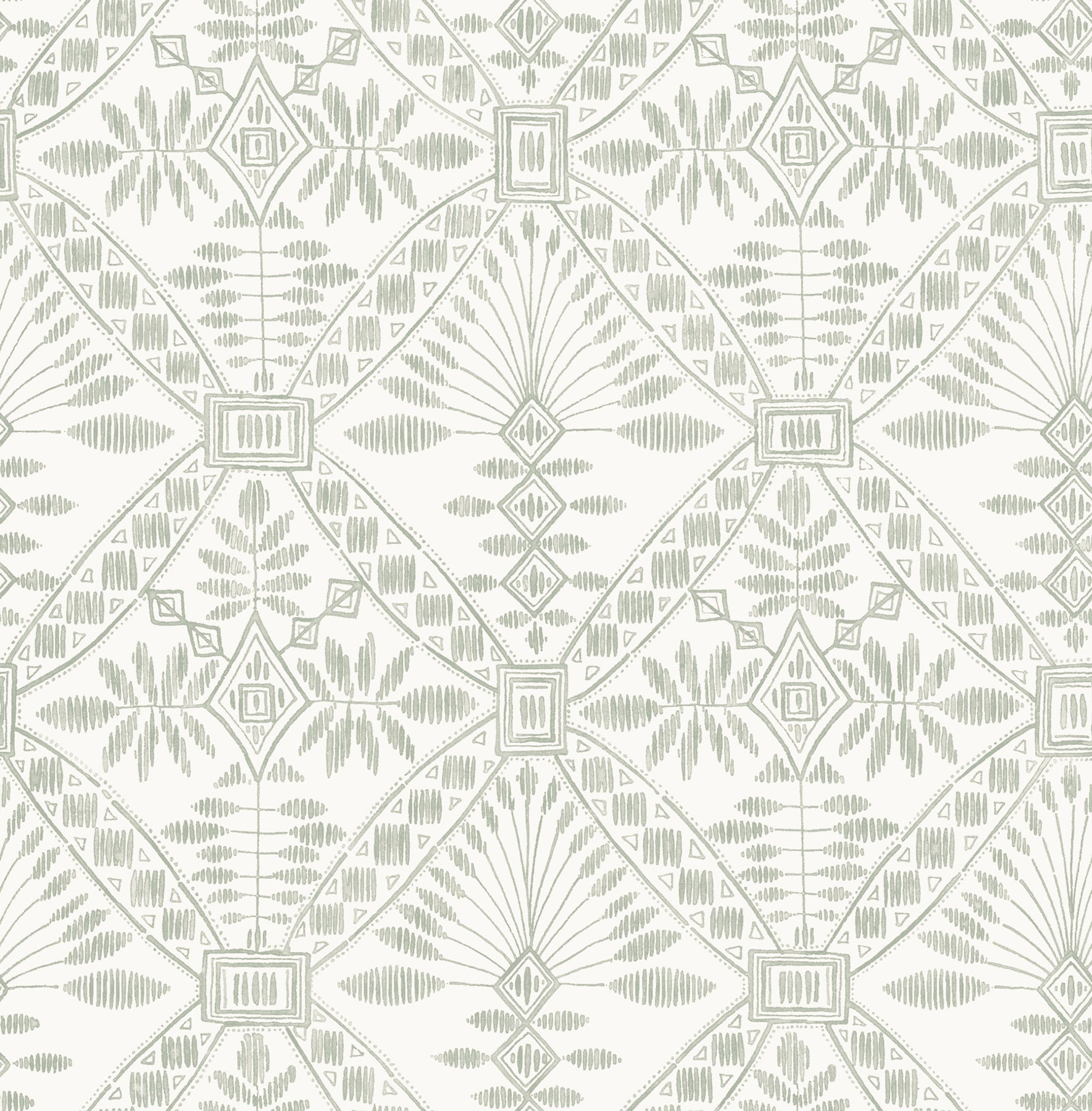 Emmarie Geometric Wallpaper in Green color - pattern number 4199-27775 - by Chesapeake in the Modern Farmhouse collection