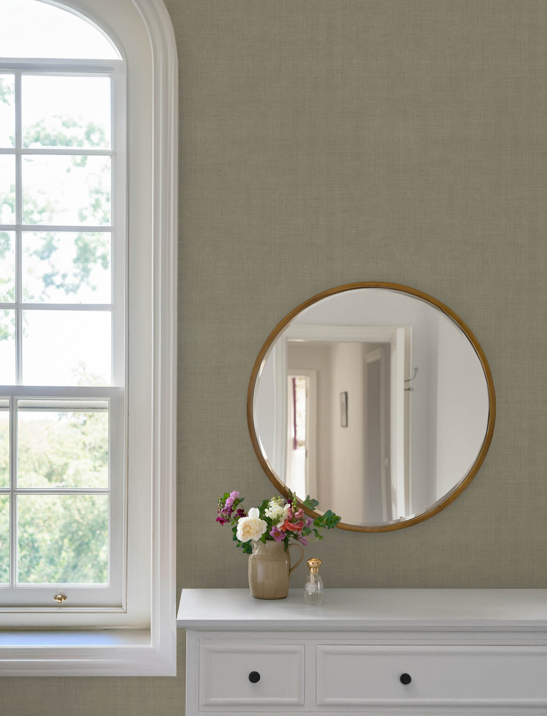 Midolin wallpaper in stone color - pattern number 4201-16045 - by A Street Prints in the Savanna collection
