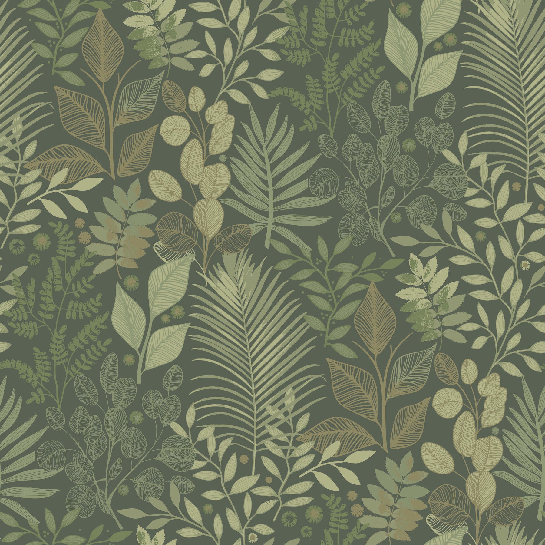 Angslycka wallpaper in dark green color - pattern number 4201-20103 - by A Street Prints in the Savanna collection