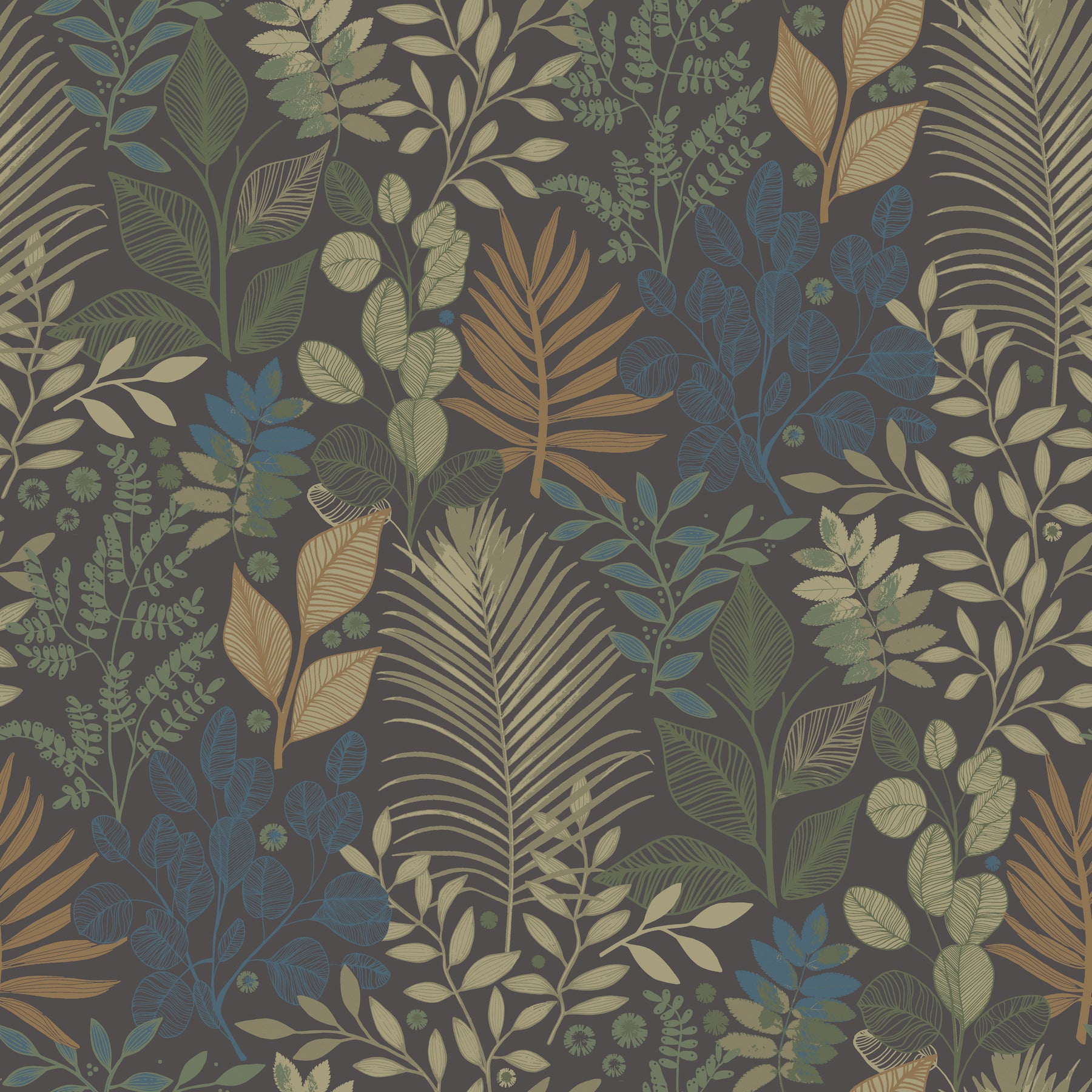Angslycka wallpaper in charcoal color - pattern number 4201-20105 - by A Street Prints in the Savanna collection