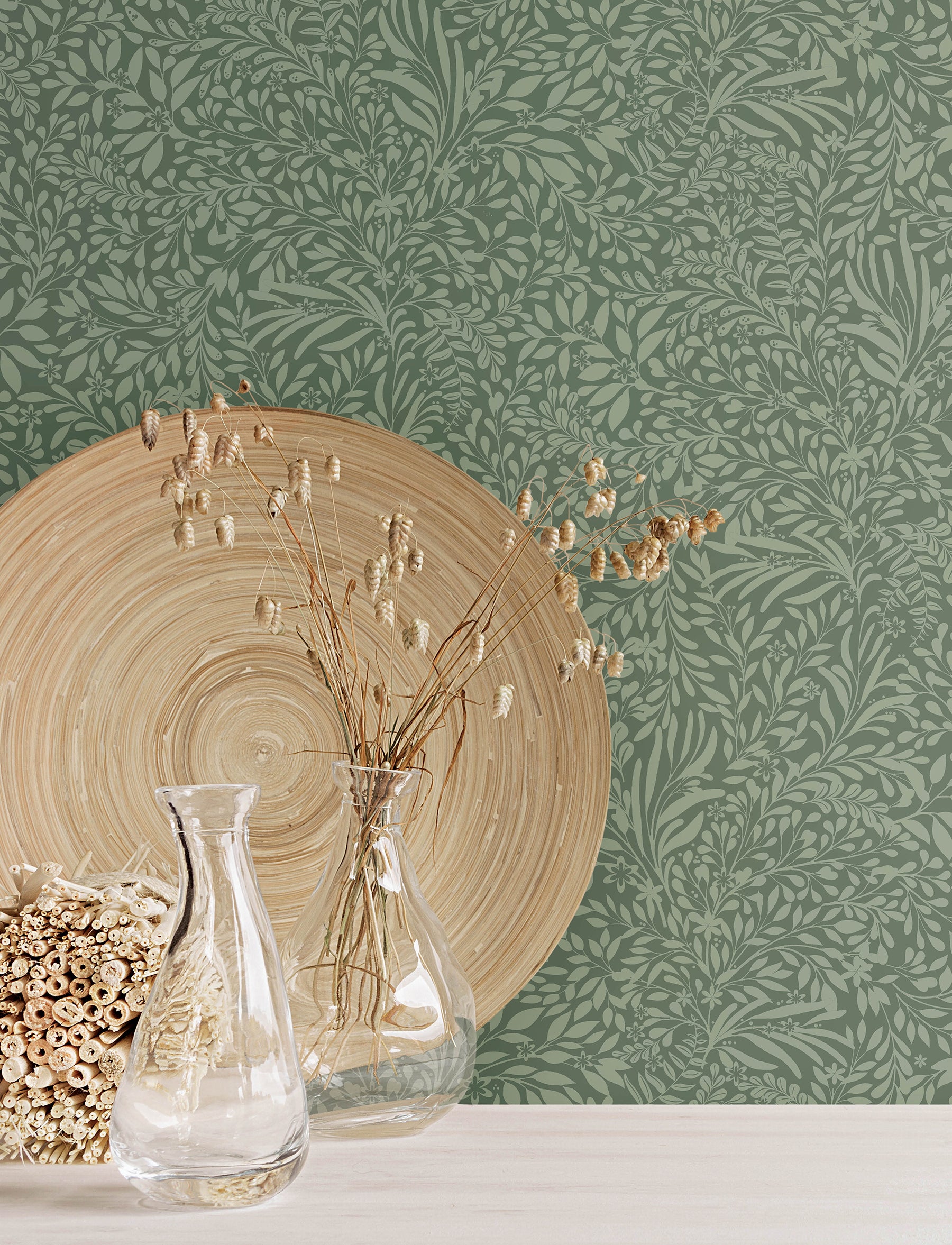 Kristina wallpaper in evergreen color - pattern number 4201-20129 - by A Street Prints in the Savanna collection