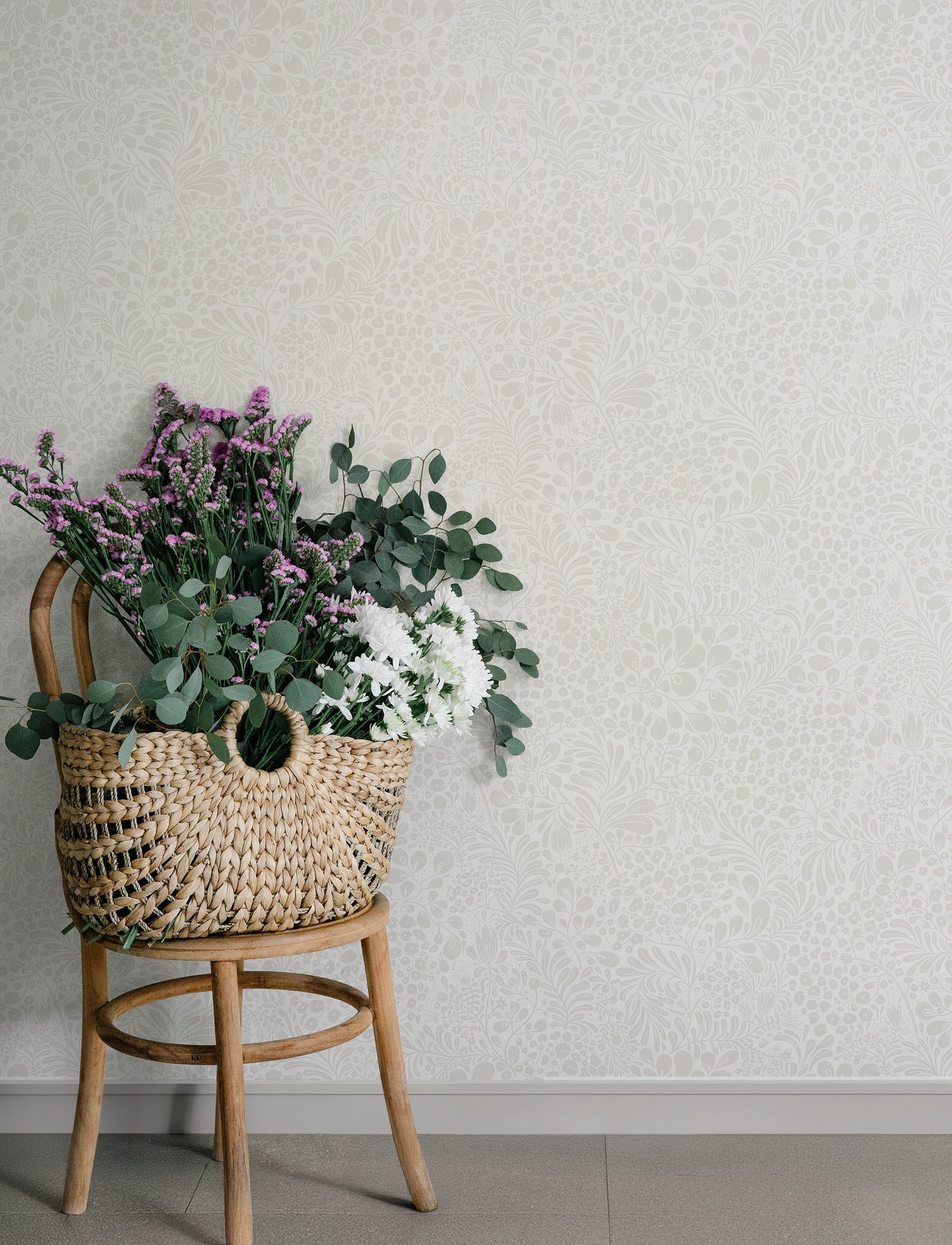 Siv wallpaper in dove color - pattern number 4201-48001 - by A Street Prints in the Savanna collection