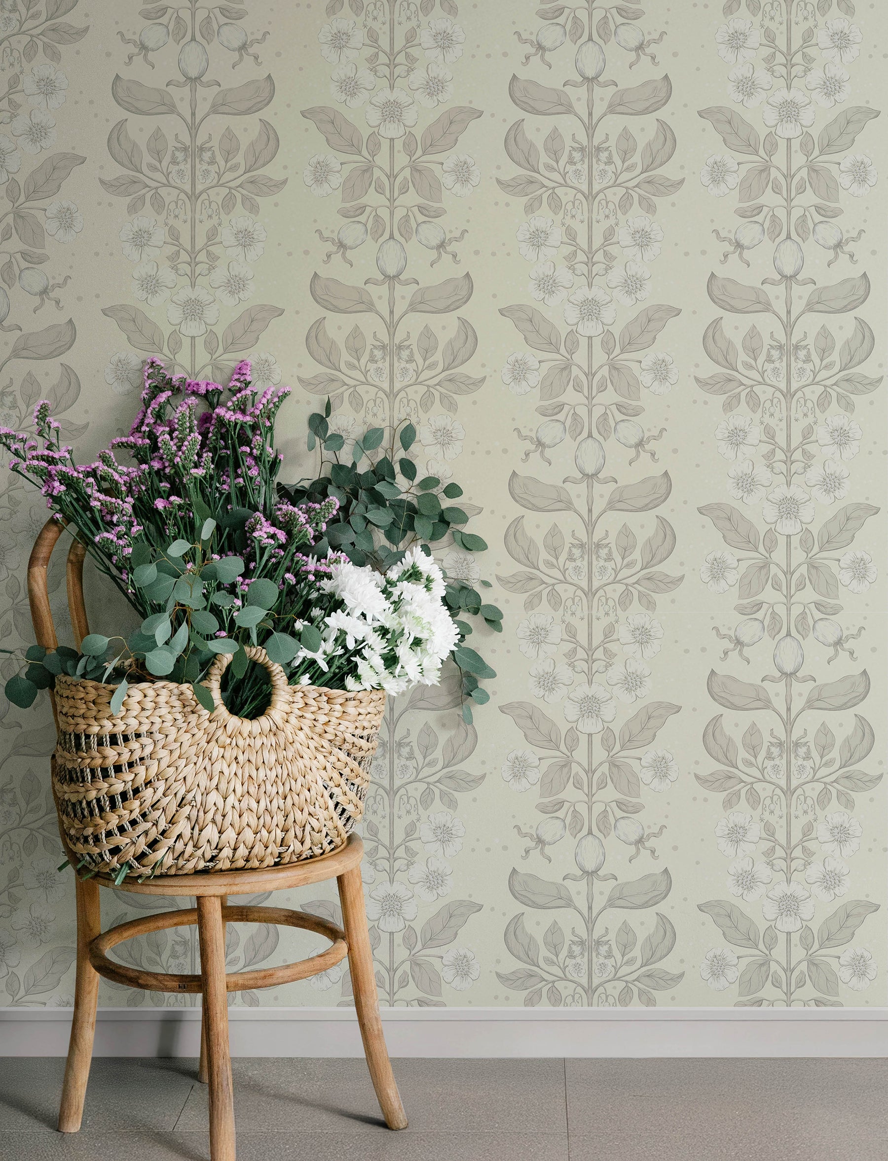 Rosa wallpaper in cream color - pattern number 4201-48009 - by A Street Prints in the Savanna collection