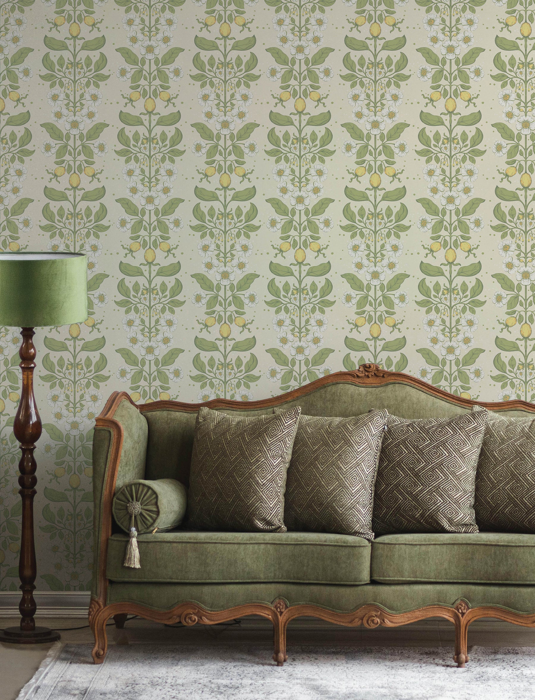 Rosa wallpaper in green color - pattern number 4201-48010 - by A Street Prints in the Savanna collection