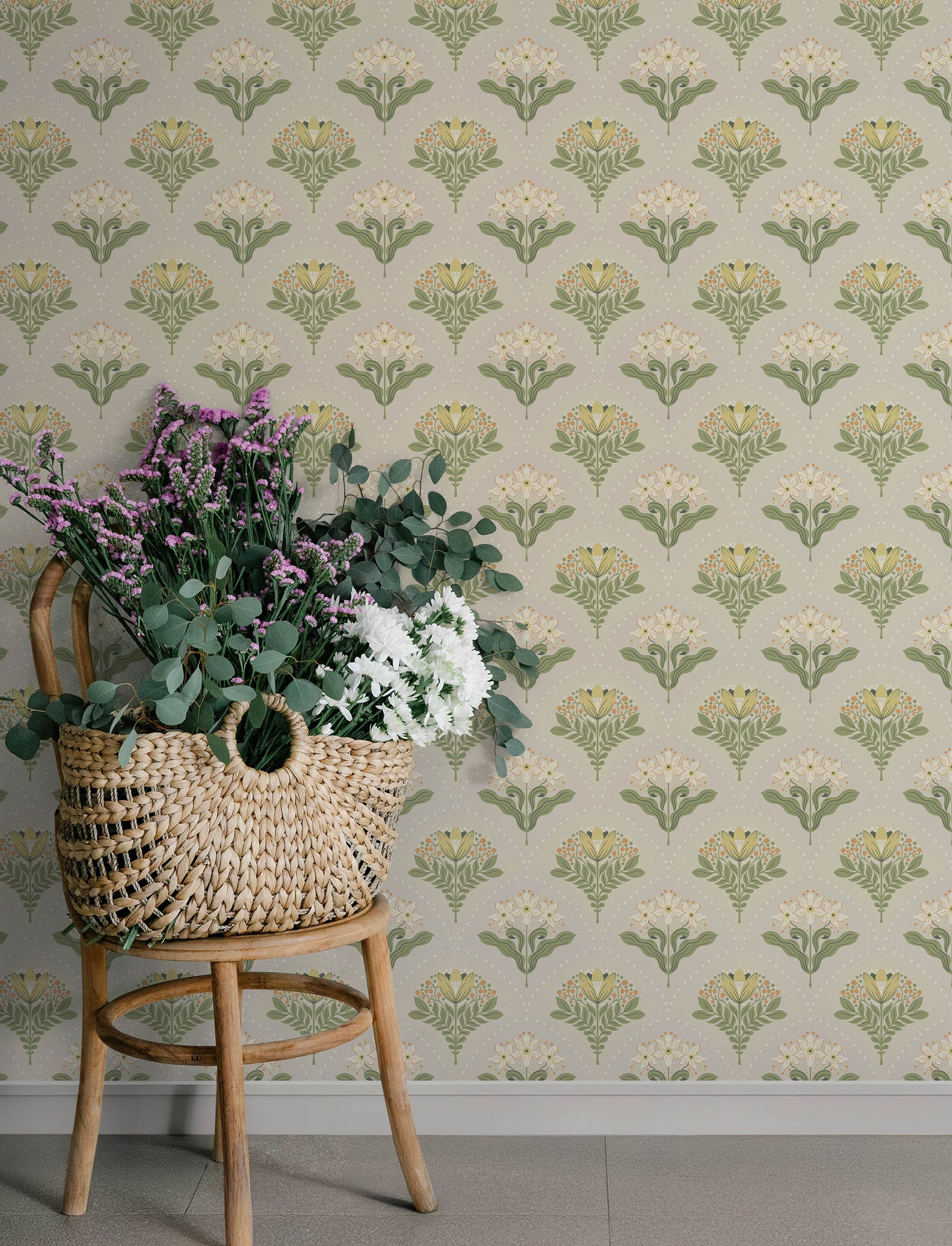 Maj wallpaper in light grey color - pattern number 4201-48014 - by A Street Prints in the Savanna collection