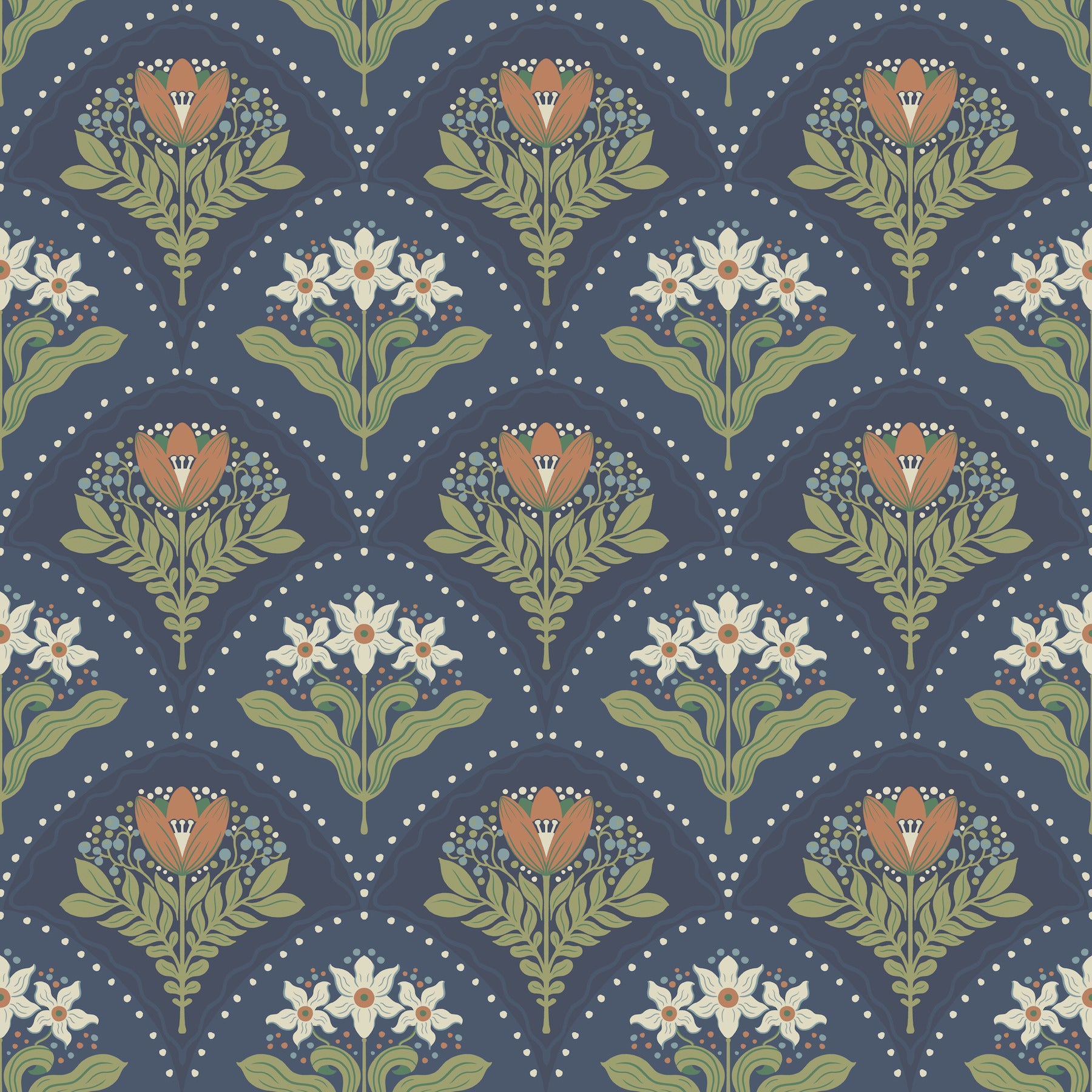 Maj wallpaper in navy color - pattern number 4201-48018 - by A Street Prints in the Savanna collection