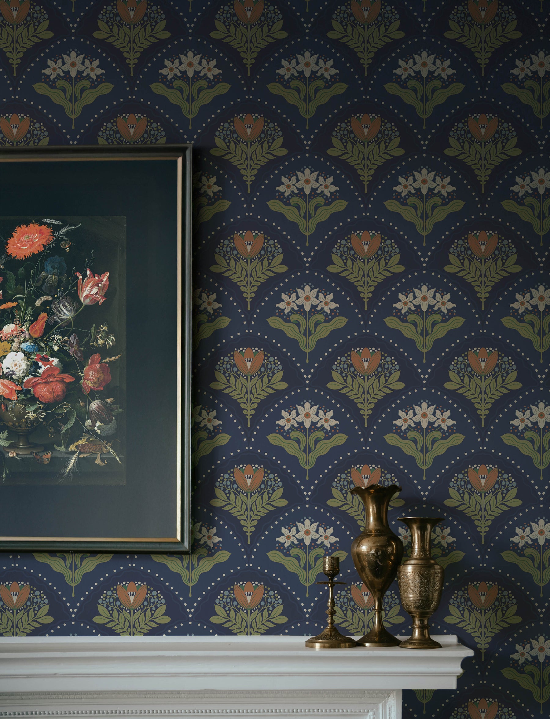 Maj wallpaper in navy color - pattern number 4201-48018 - by A Street Prints in the Savanna collection