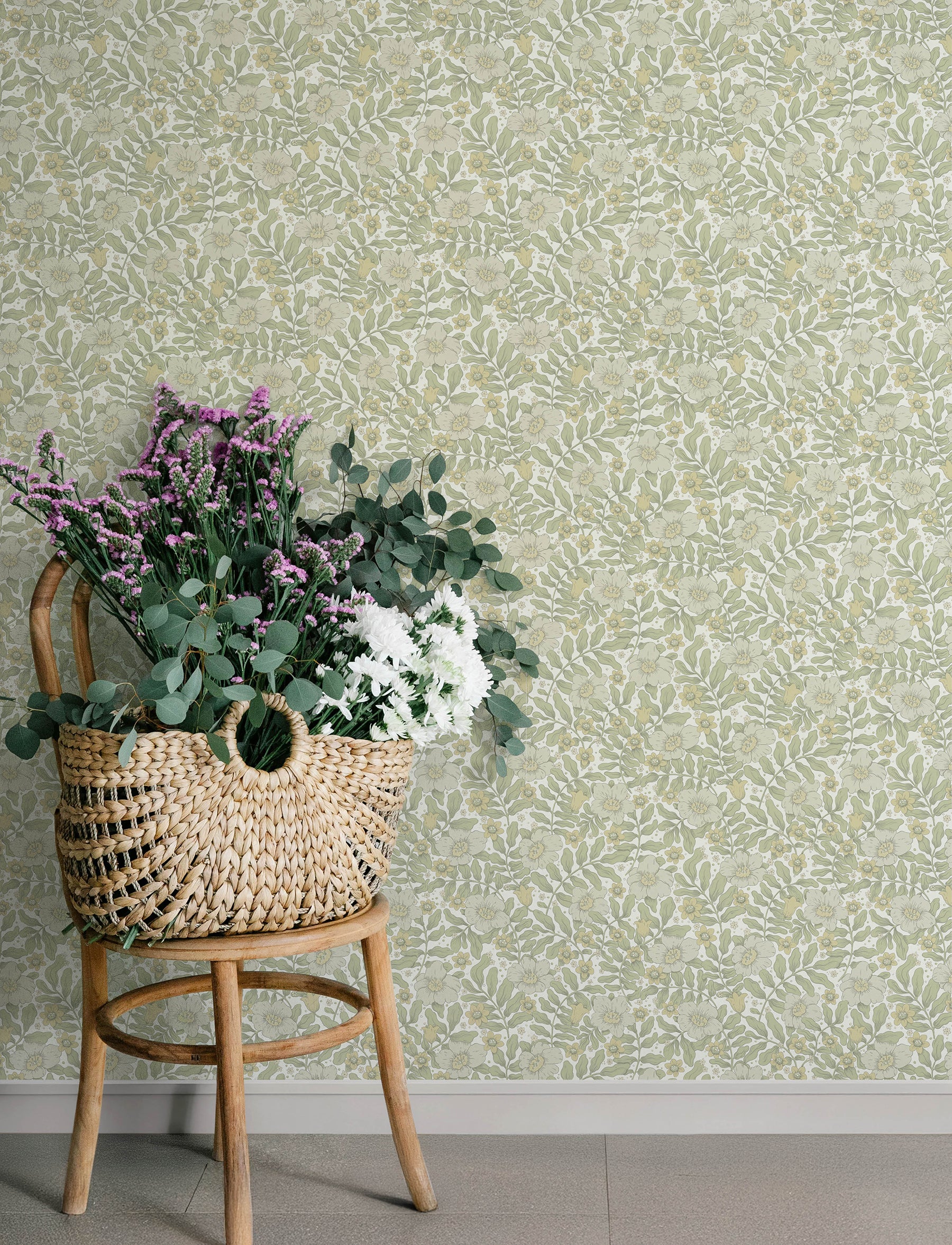 Maggan wallpaper in sage color - pattern number 4201-48019 - by A Street Prints in the Savanna collection
