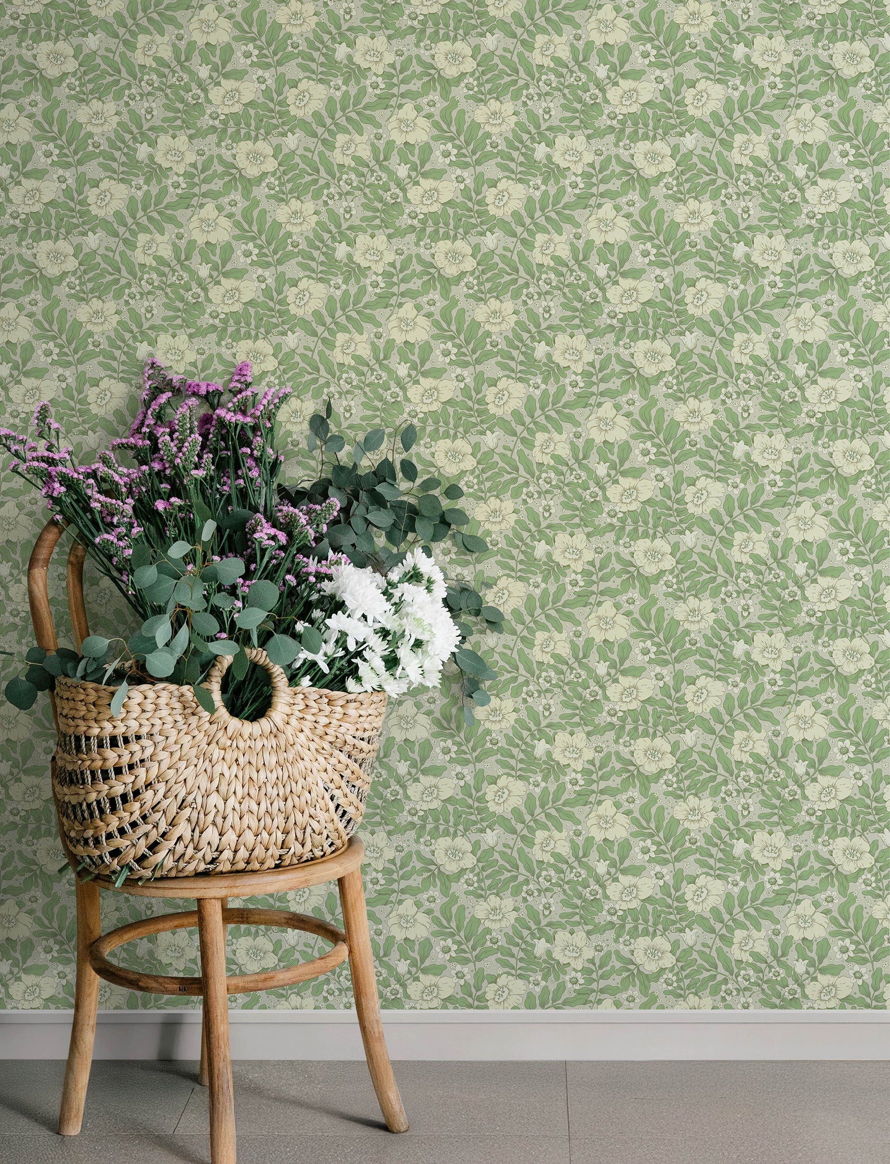 Maggan wallpaper in jade color - pattern number 4201-48021 - by A Street Prints in the Savanna collection