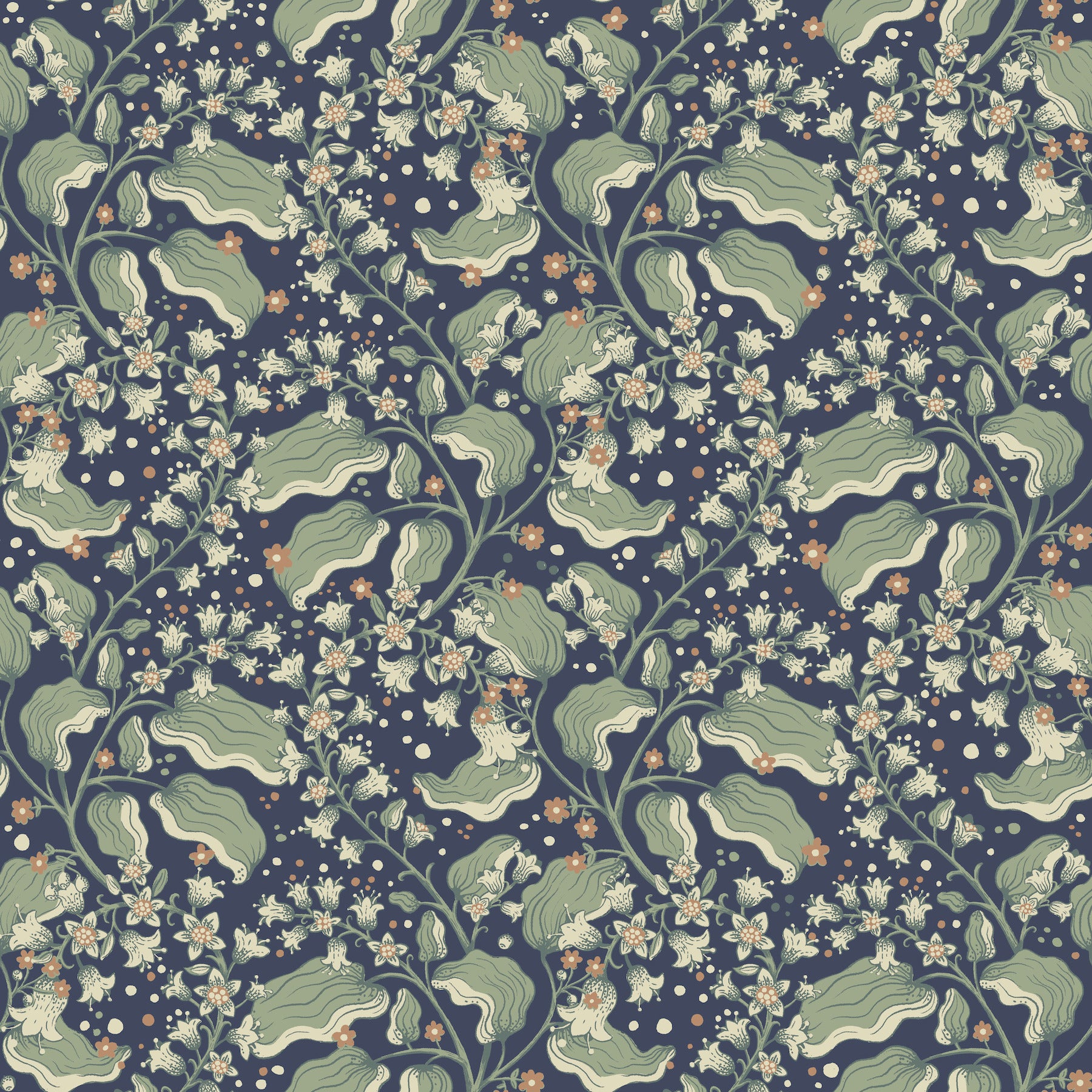 Syren wallpaper in navy color - pattern number 4201-48027 - by A Street Prints in the Savanna collection