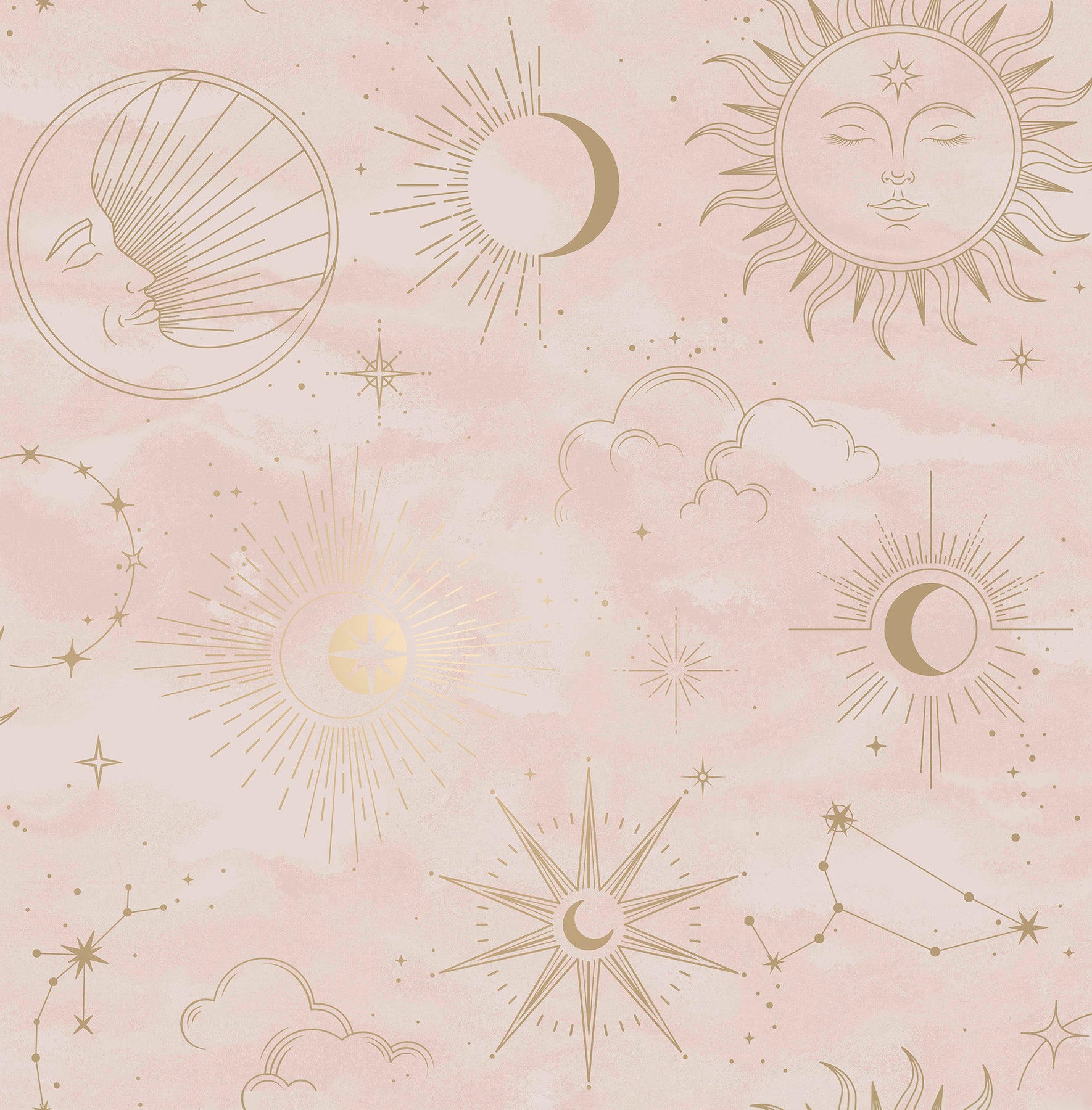 Mystic wallpaper in pink color - pattern number 4203-27588 - by Advantage in the A World of Imagination collection