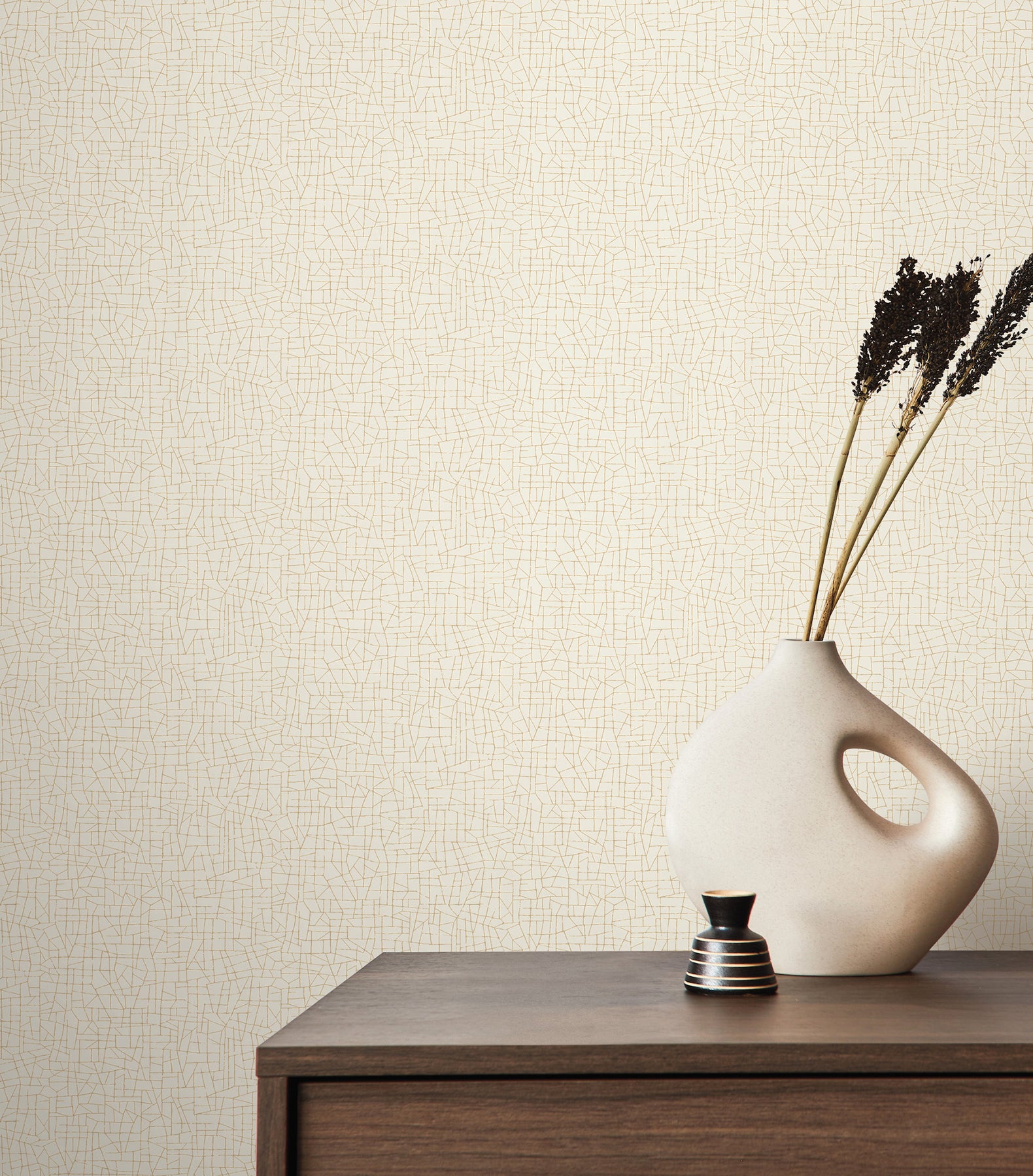 Cary wallpaper in ivory color - pattern number 4207-5407 - by Warner in the Textures and Wovens Resource collection