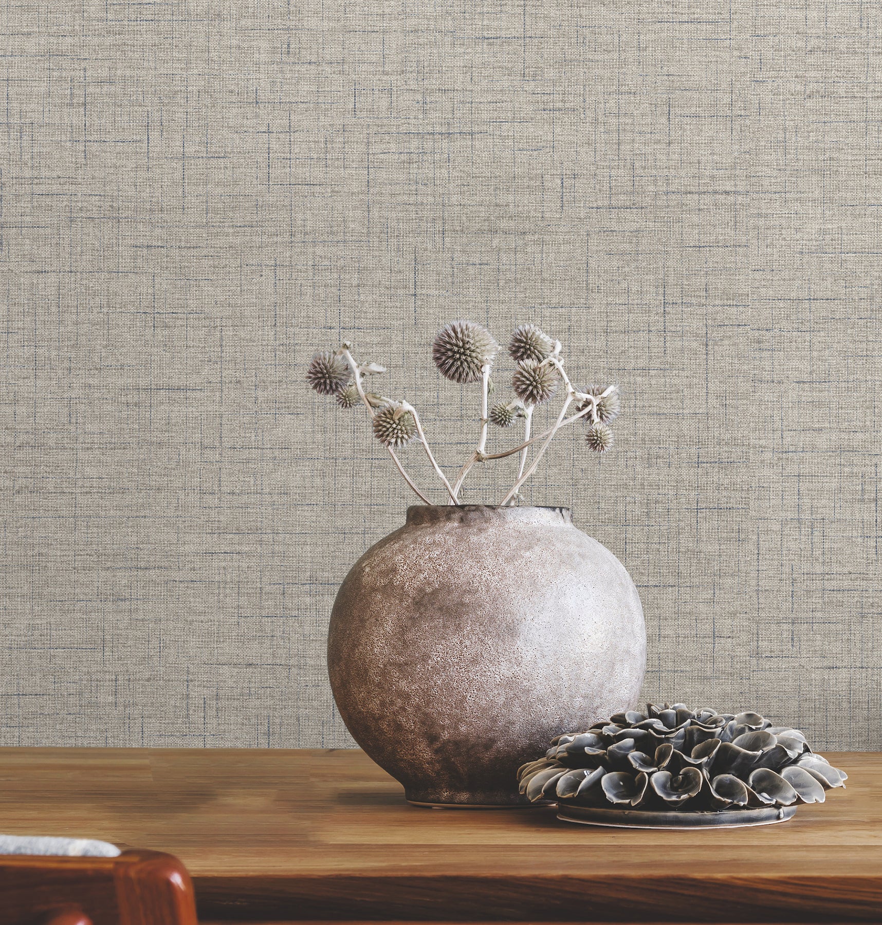 Leon wallpaper in olive color - pattern number 4207-5414 - by Warner in the Textures and Wovens Resource collection