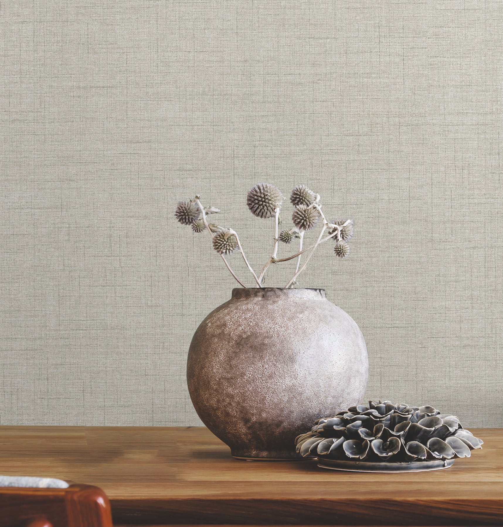 Leon wallpaper in sage color - pattern number 4207-5417 - by Warner in the Textures and Wovens Resource collection