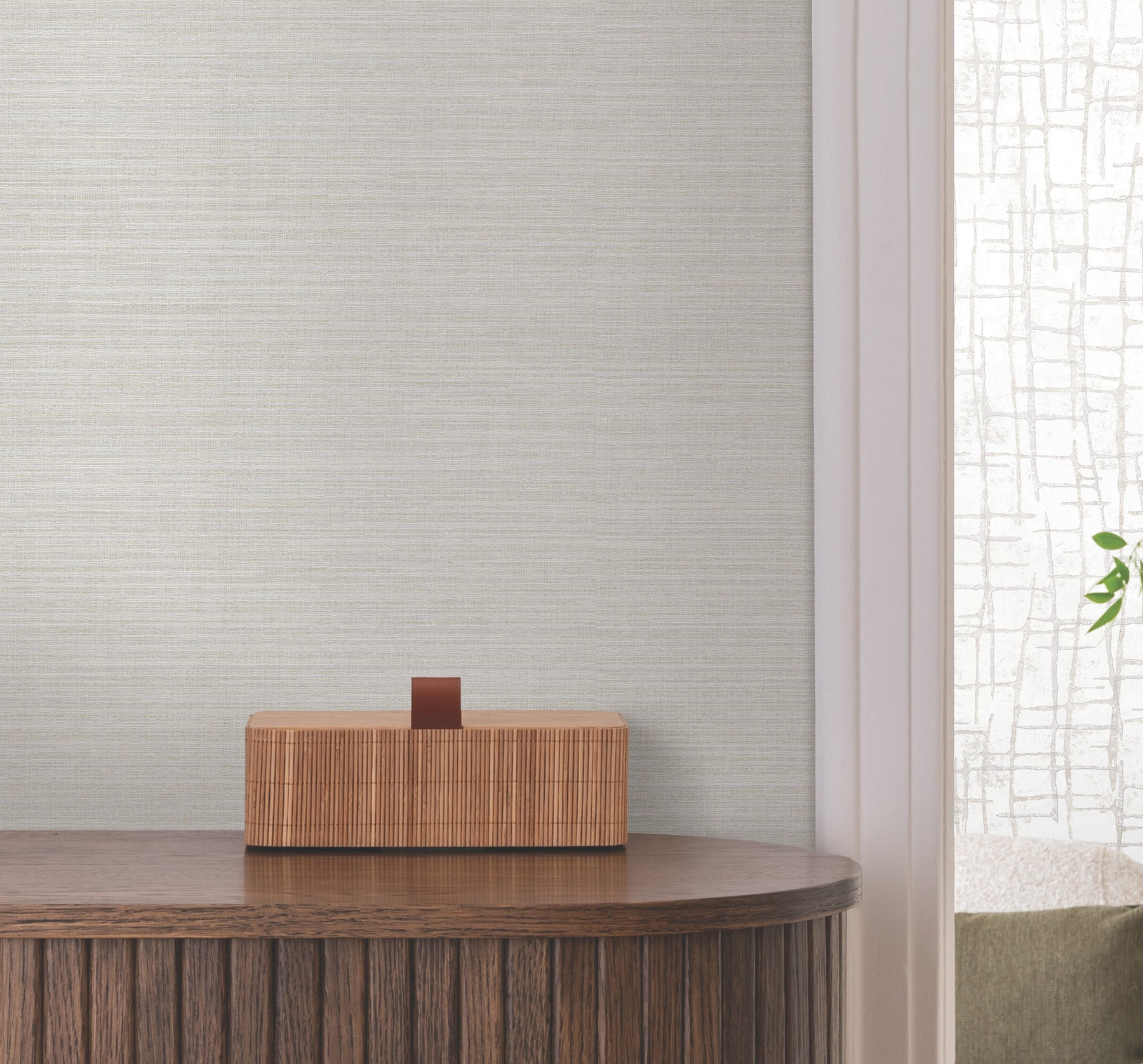 Rhett wallpaper in neutral color - pattern number 4207-5426 - by Warner in the Textures and Wovens Resource collection