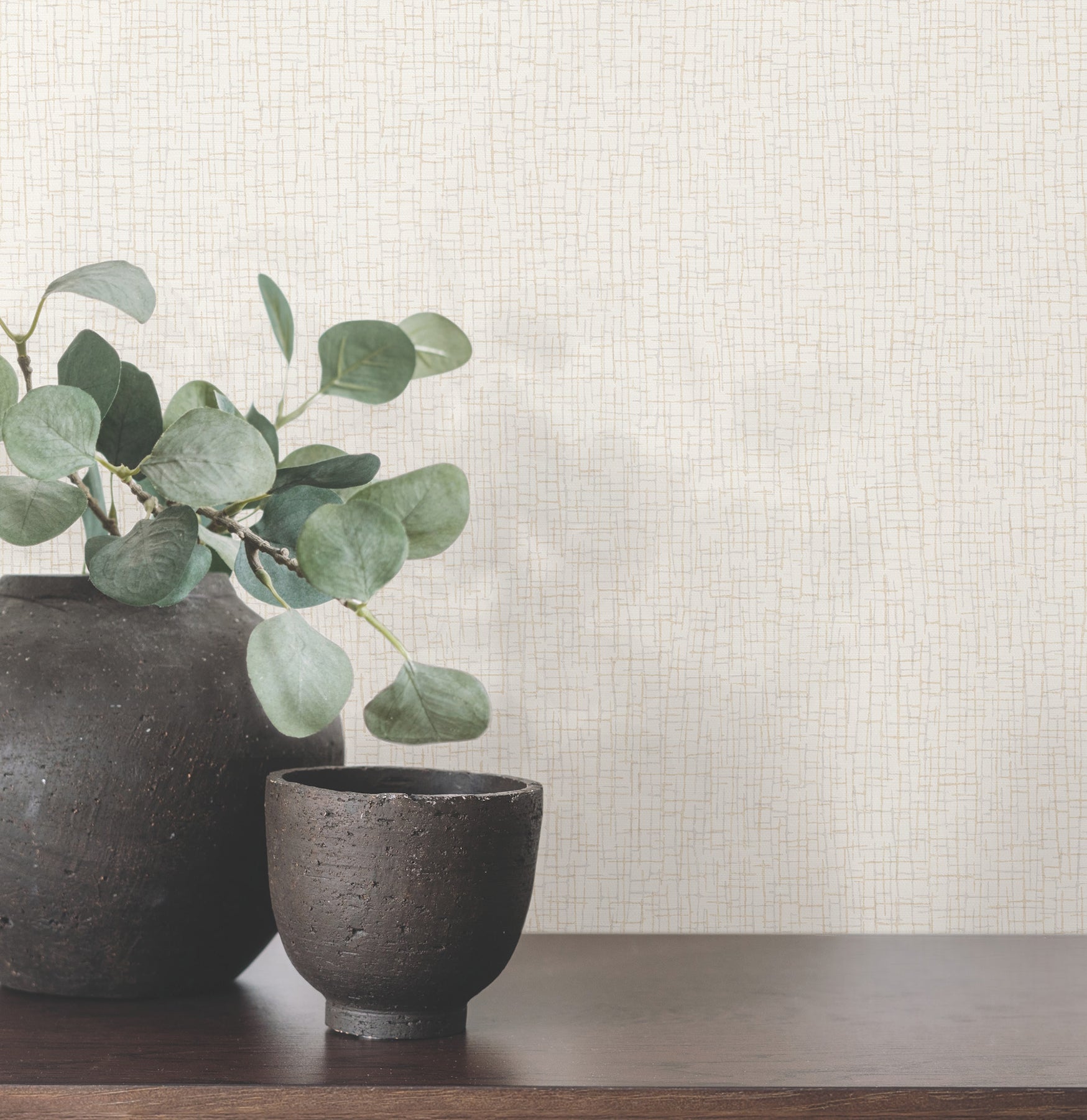 Aden wallpaper in ivory color - pattern number 4207-5450 - by Warner in the Textures and Wovens Resource collection