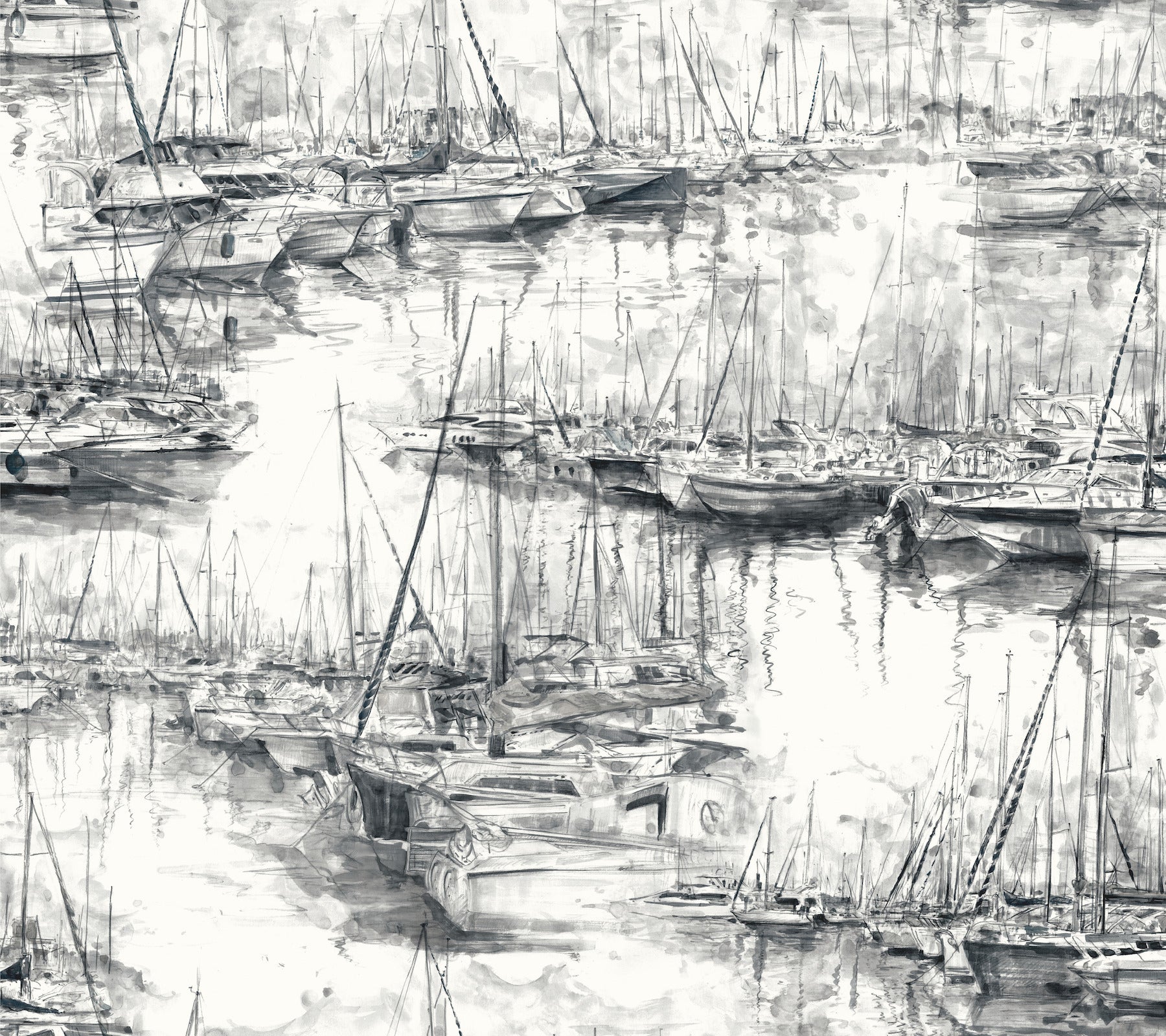 Yacht Club Wallpaper in charcoal color - pattern number 4211-83513 - by Ronald Redding in the Private Reserve collection
