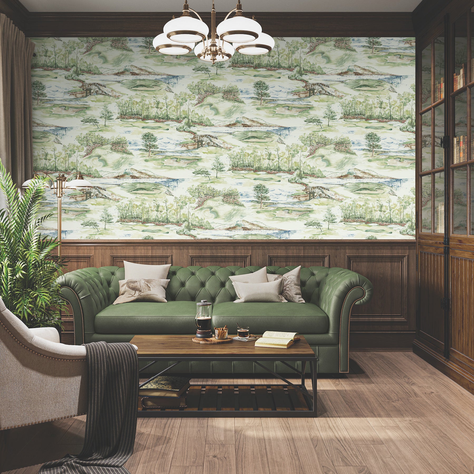 Hole In One Wallpaper in multicolor color - pattern number 4211-83552 - by Ronald Redding in the Private Reserve collection