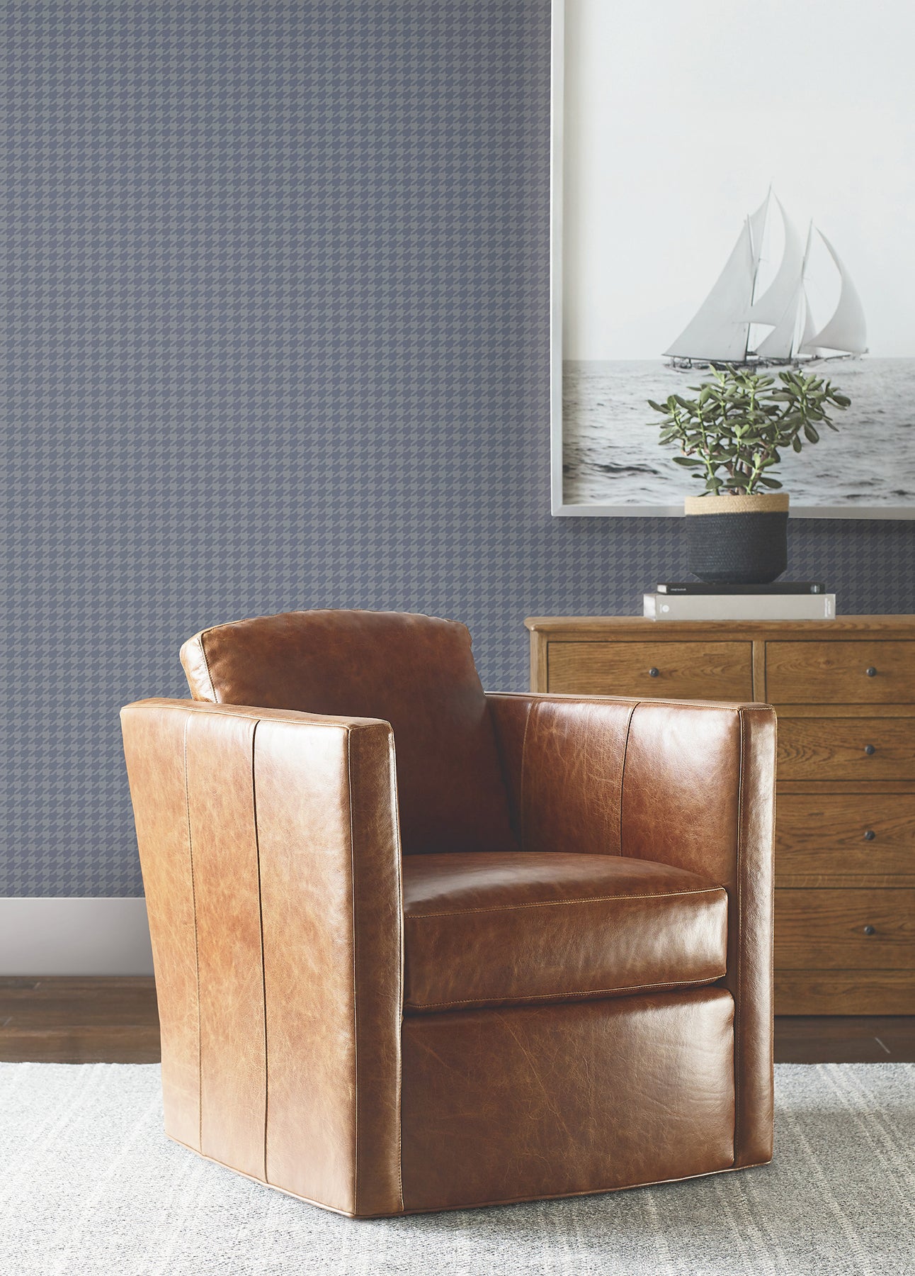 Watson Wallpaper in blue color - pattern number 4211-83560 - by Ronald Redding in the Private Reserve collection