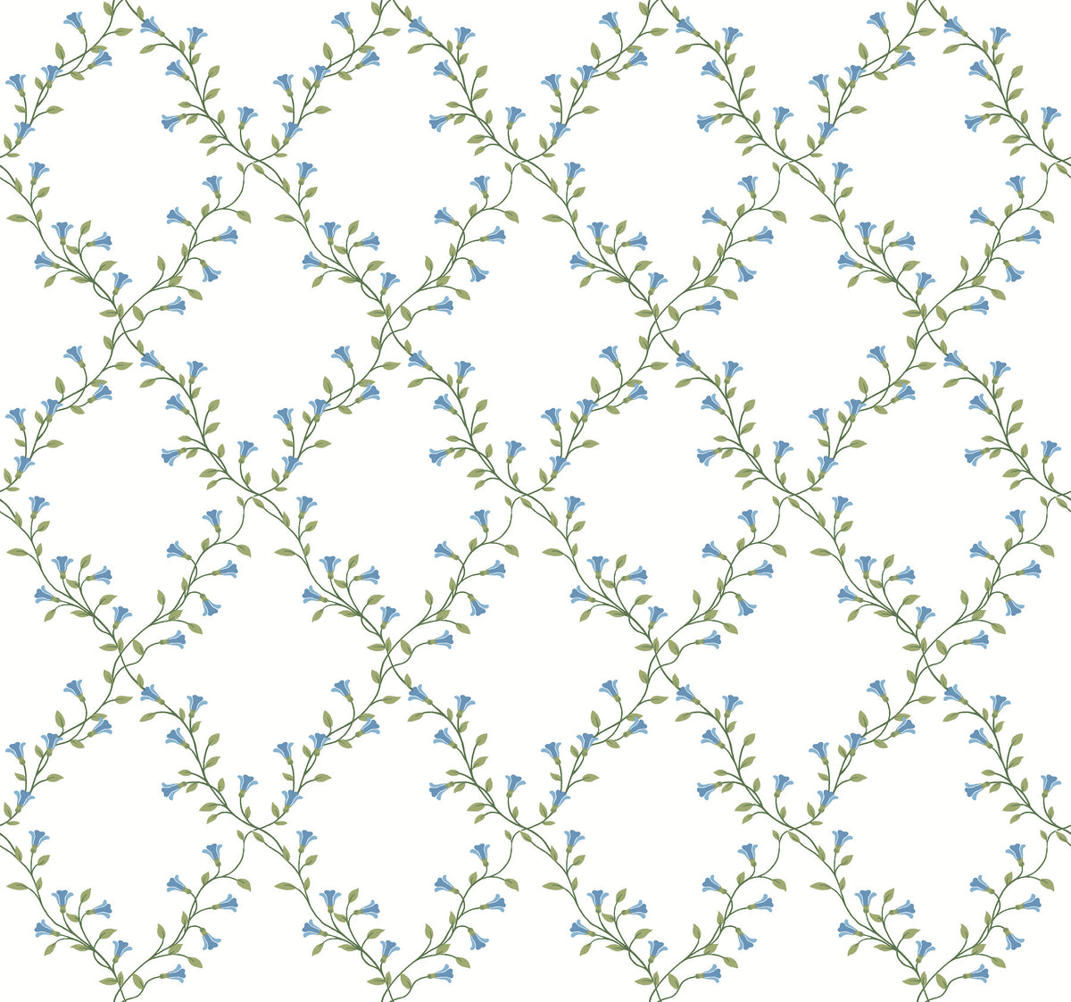 Bellflower Wallpaper in White color - pattern number 4212-84389 - by Rifle Paper Co in the Rifle Paper Co Fourth Edition collection