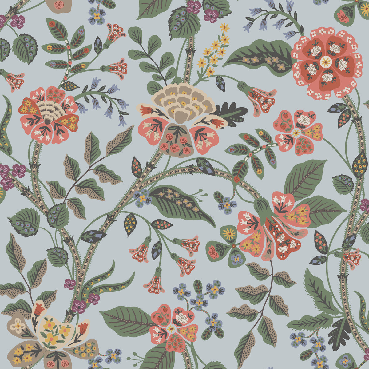 Gracie Wallpaper in Blue color - pattern number 4212-84398 - by Rifle Paper Co in the Rifle Paper Co Fourth Edition collection