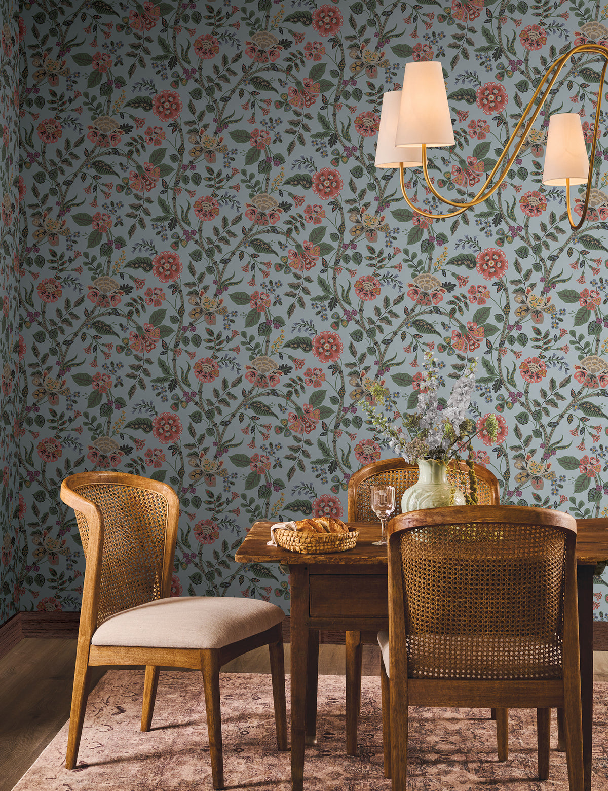 Gracie Wallpaper in Blue color - pattern number 4212-84398 - by Rifle Paper Co in the Rifle Paper Co Fourth Edition collection