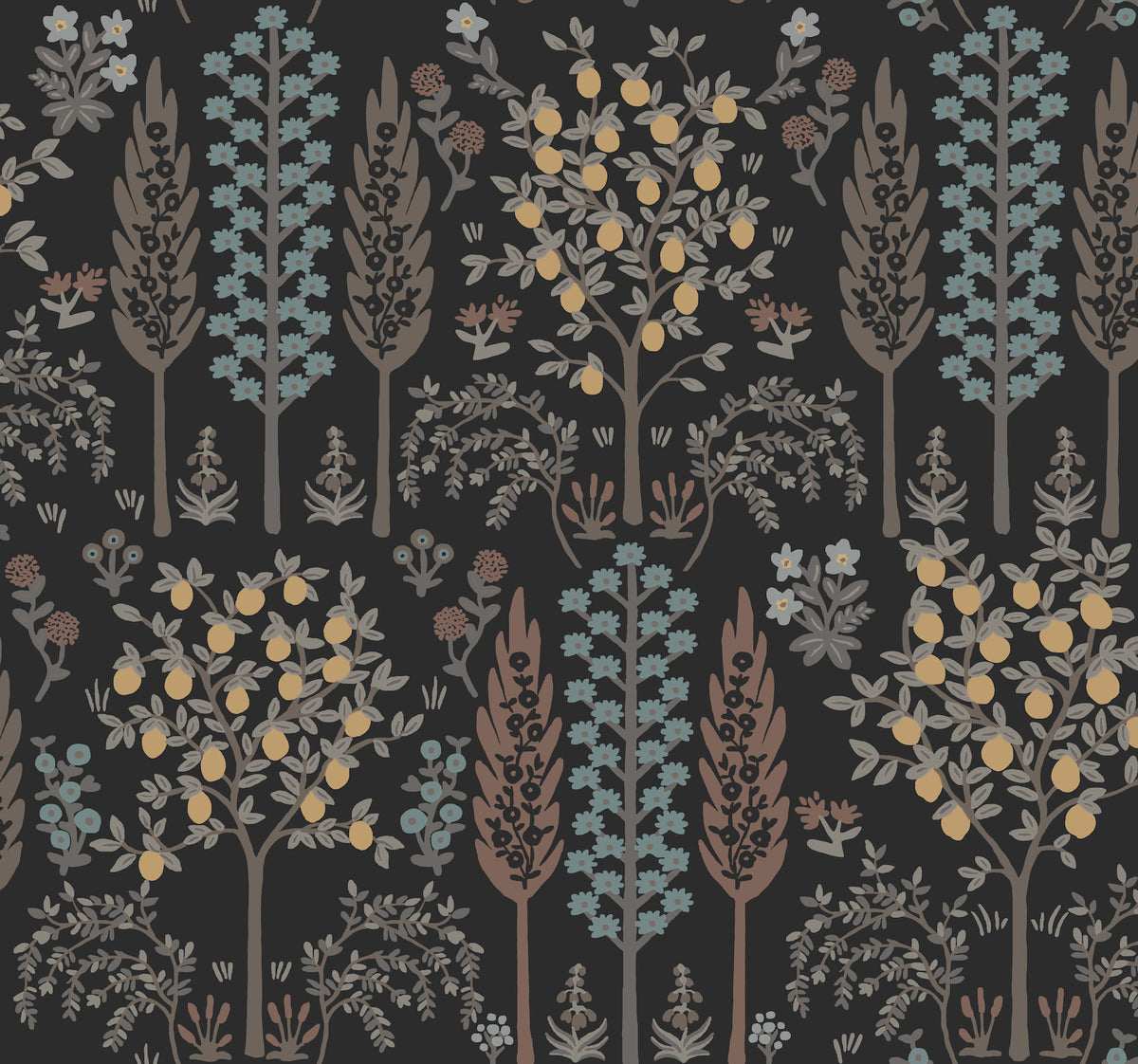 Fenna Wallpaper in Black color - pattern number 4212-84409 - by Rifle Paper Co in the Rifle Paper Co Fourth Edition collection