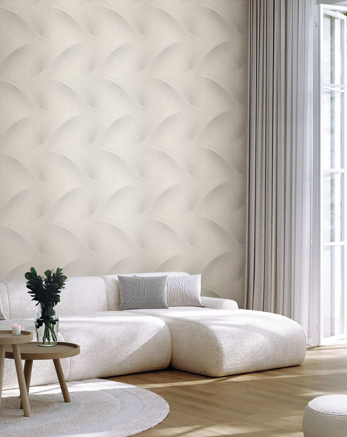 Etched Reeds Abstract Wallpaper in Light Grey color - pattern number 4228-84101 - by York in the Maestro collection