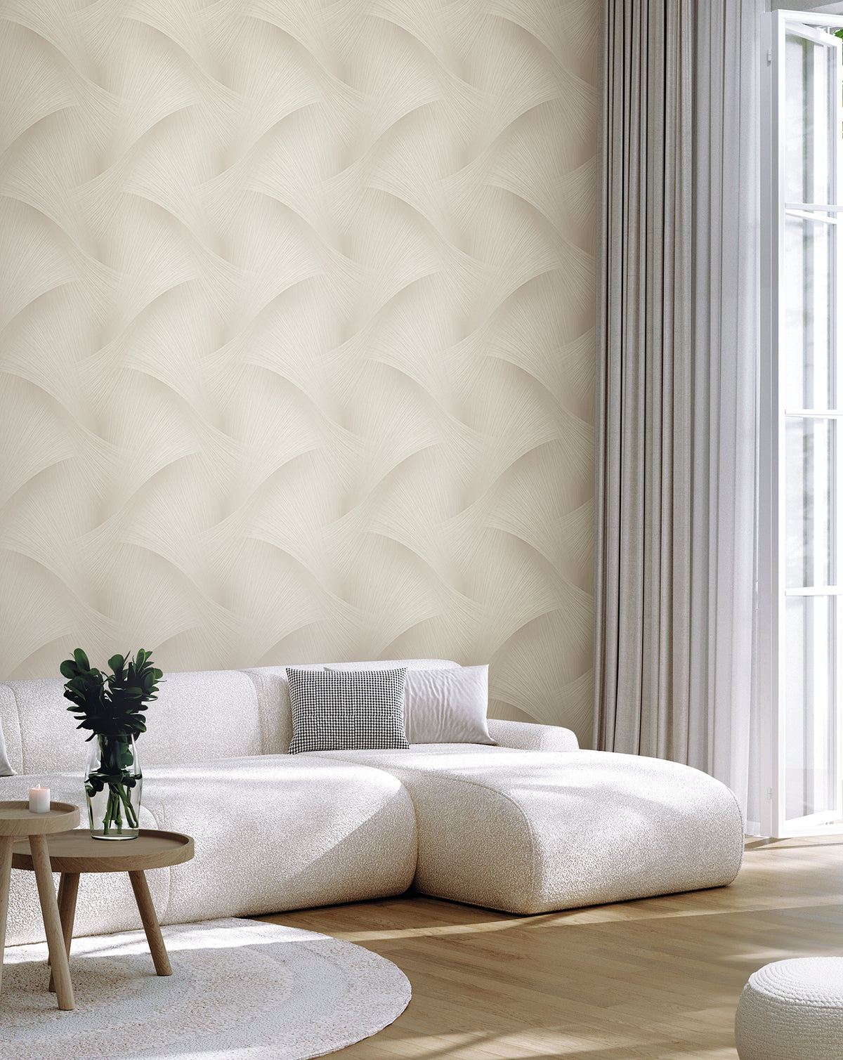 Etched Reeds Abstract Wallpaper in Beige color - pattern number 4228-84103 - by York in the Maestro collection