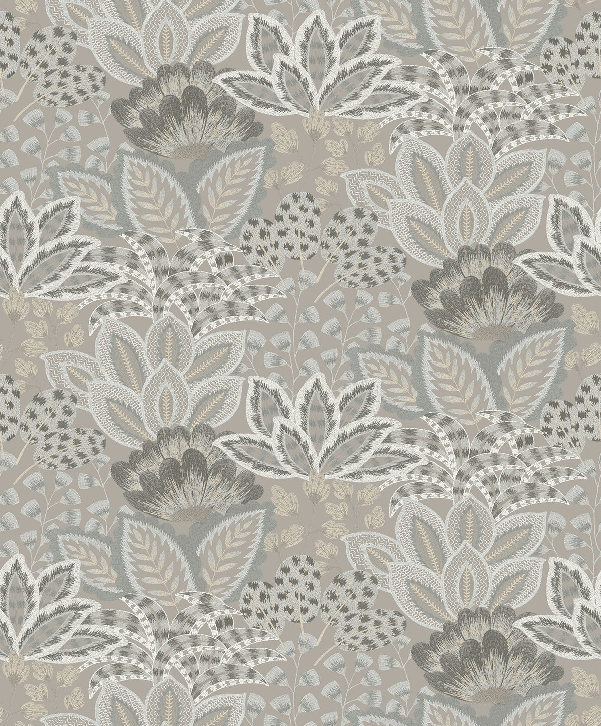 Catherine Botanical Wallpaper in Taupe color - pattern number 4228-84113 - by York in the Maestro collection
