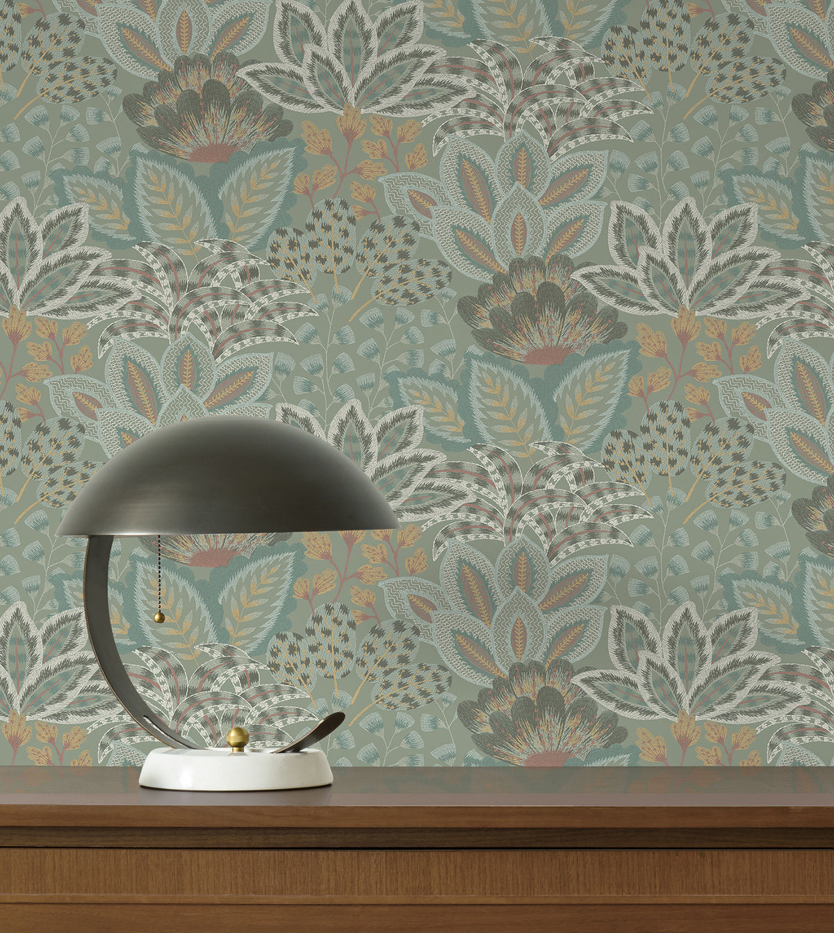 Catherine Botanical Wallpaper in Sage color - pattern number 4228-84116 - by York in the Maestro collection
