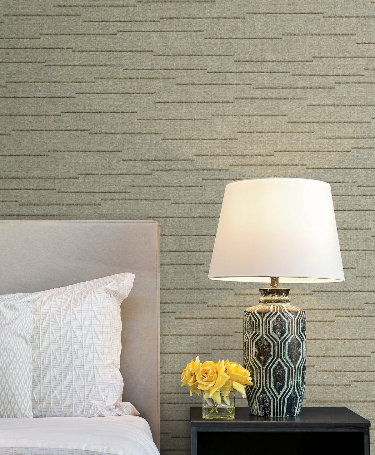 Latitude Striated Wallpaper in Neutral color - pattern number 4228-84143 - by York in the Maestro collection