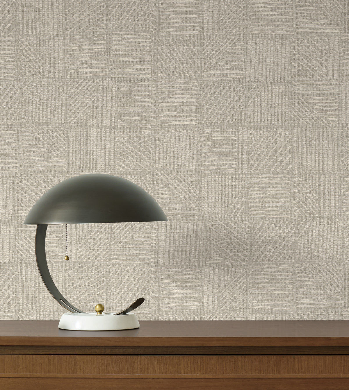Chiseled Patchwork Faux Fabric Wallpaper in Neutral color - pattern number 4228-84155 - by York in the Maestro collection