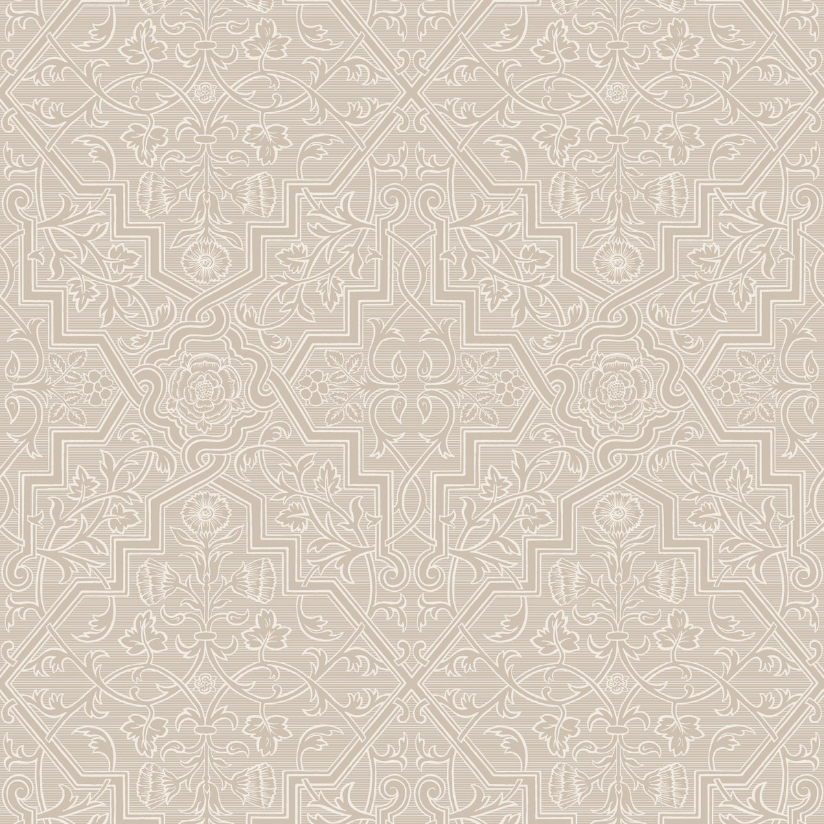 Rosenvinge wallpaper in natural color - pattern number 4503 - by Schumacher in the Borastapeter collection