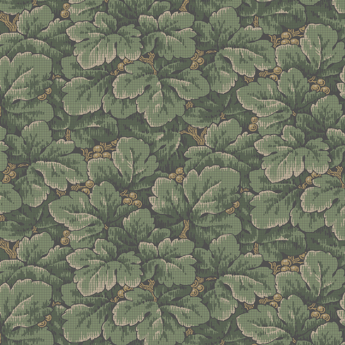 Waldemar wallpaper in spruce color - pattern number 4544 - by Schumacher in the Borastapeter collection