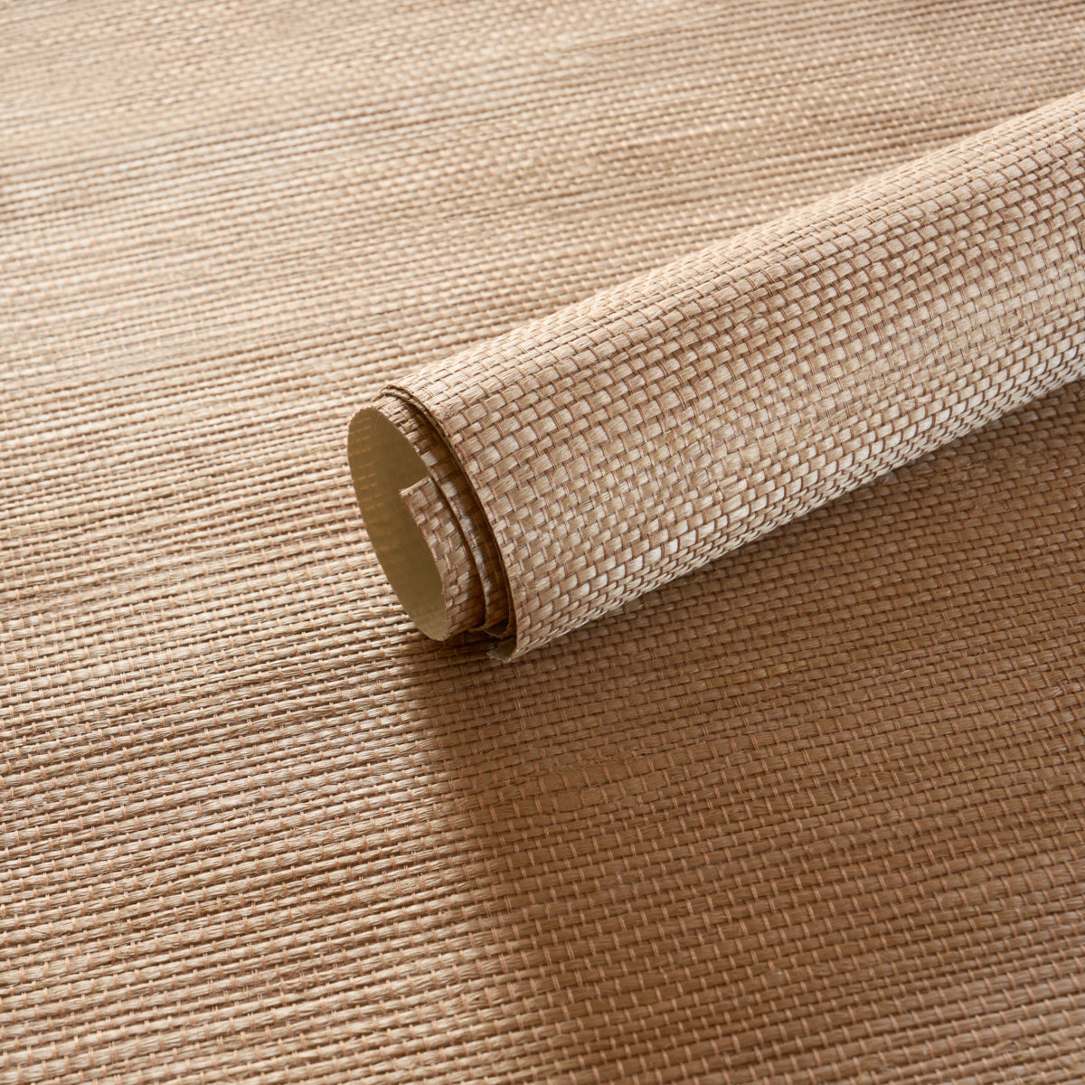 Kumano Jute Wallpaper in Driftwood color - pattern number 5002805 - by Schumacher in the Perfect Basics Textured Wallcovering collection