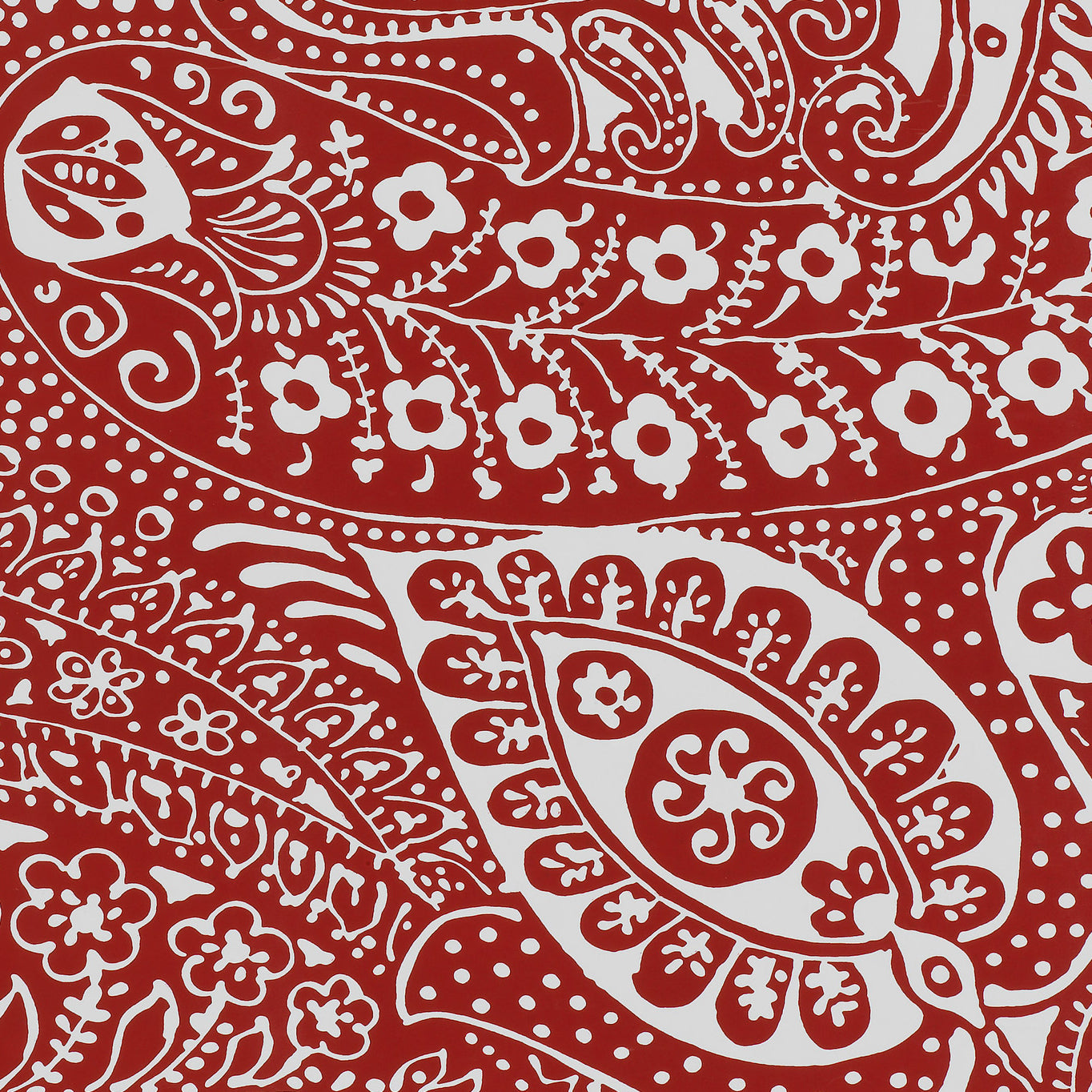 Paisley Print fabric in red color - pattern number 5003191 - by Schumacher in the Avant Garde collection