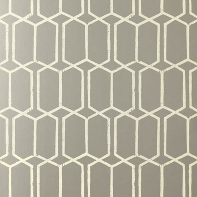 Modern Trellis fabric in silver color - pattern number 5003282 - by Schumacher in the Avant Garde collection