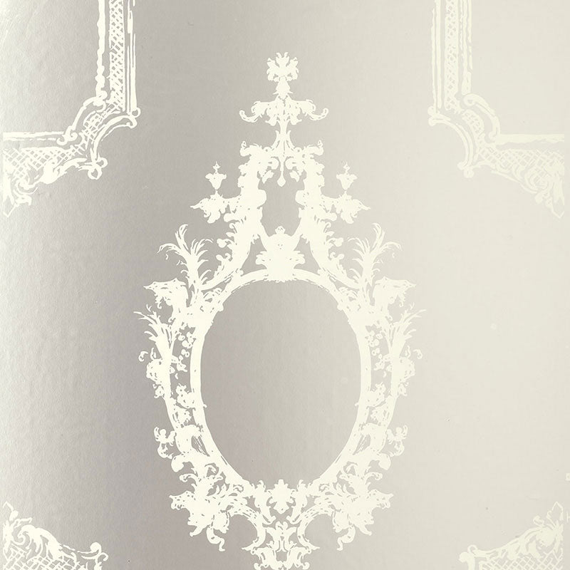 Go Baroque fabric in mirror color - pattern number 5003291 - by Schumacher in the Avant Garde collection