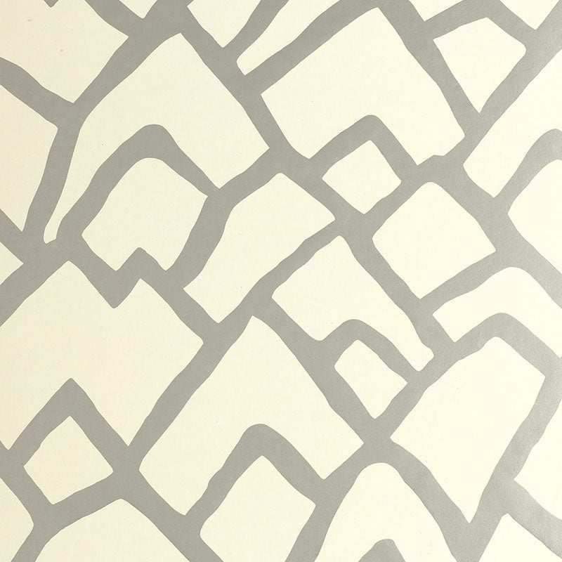 Zimba fabric in silver color - pattern number 5003300 - by Schumacher in the Avant Garde collection