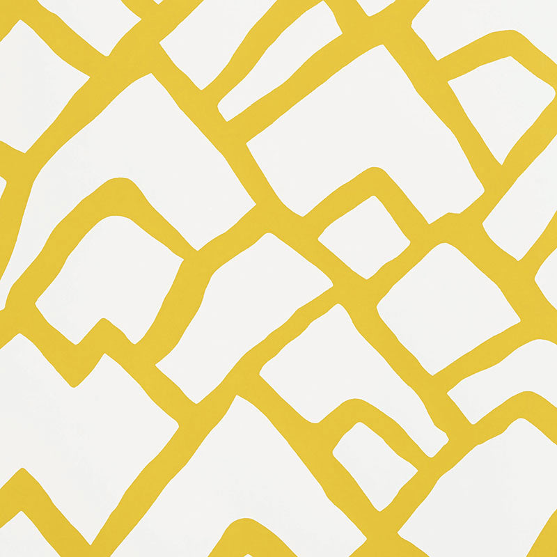 Zimba wallpaper in citrine color - pattern number 5003305 - by Schumacher in the Drawn from Nature collection